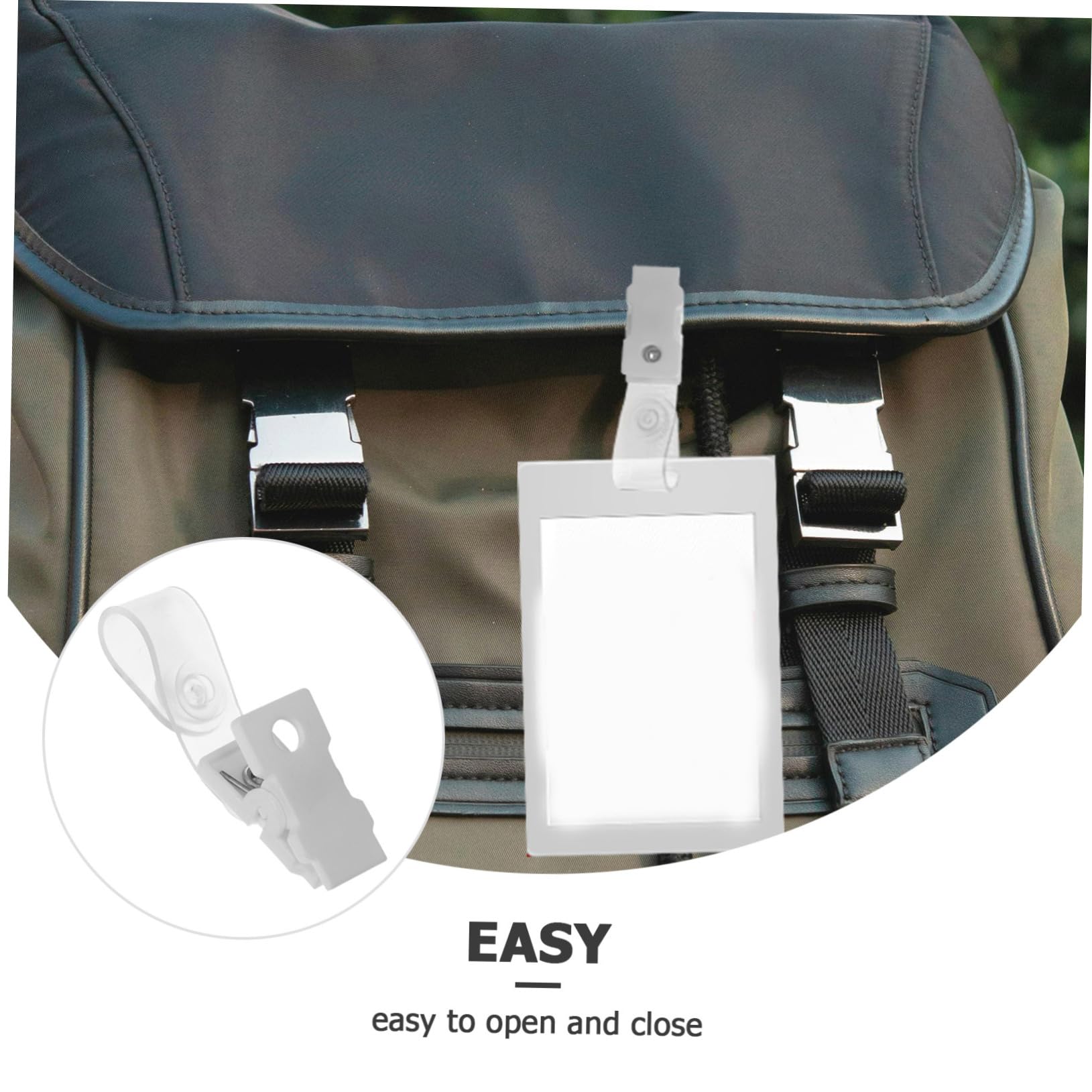 HOMSFOU Clip per Badge in Plastica Piccola, Porta Targhette Identificative Resistente, Set da 100 Pezzi, Clip per Tessere e Carte D’identità, Accessorio Ufficio e Lavoro