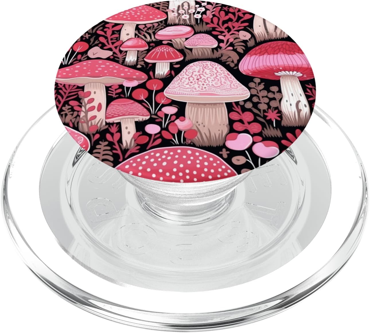 Mushroom Pattern Pink PopSockets PopGrip for MagSafe