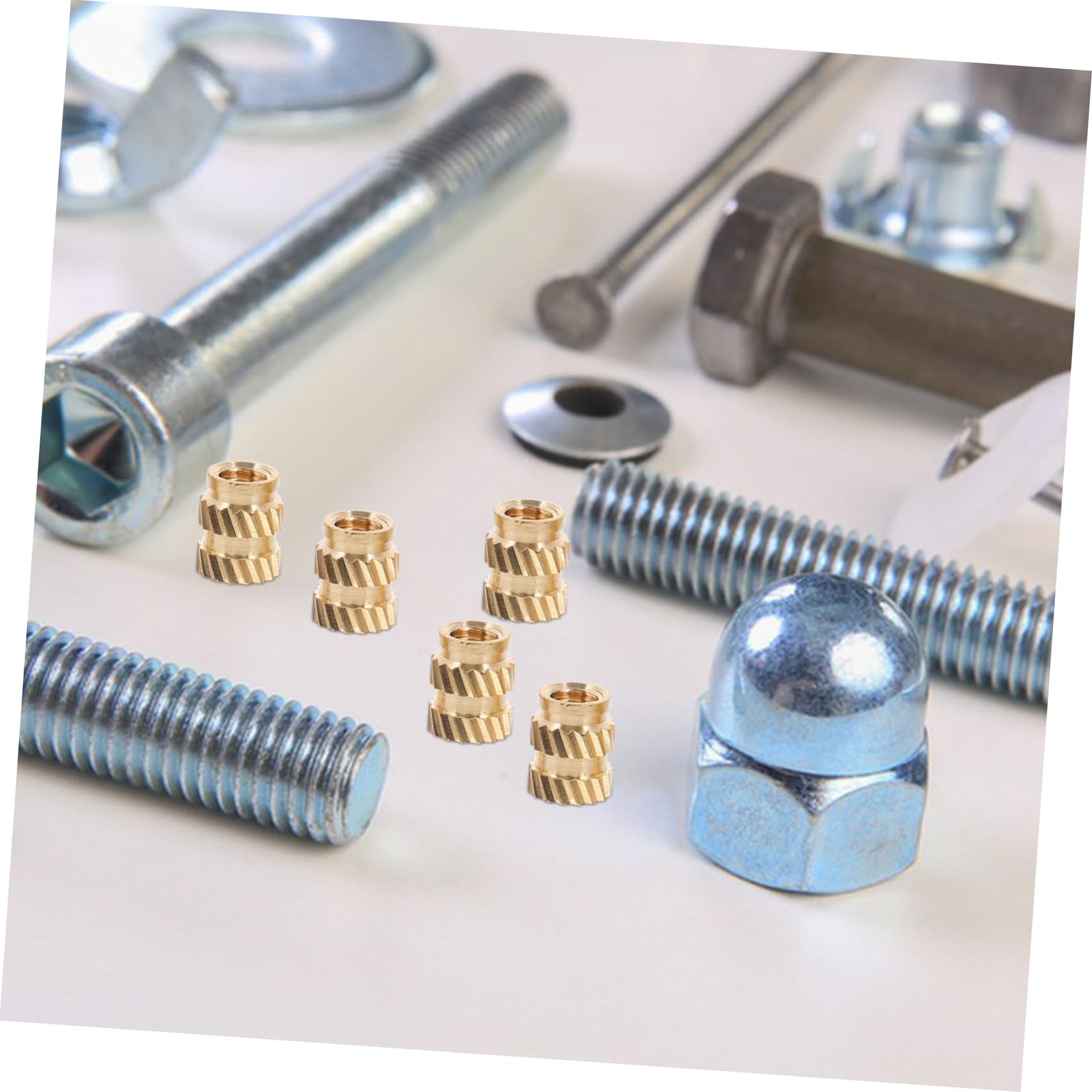 Cabilock Heat Set Insert Nuts 100pcs Copper Threaded Inserts for Plastic Wood and 3D Printing Projects