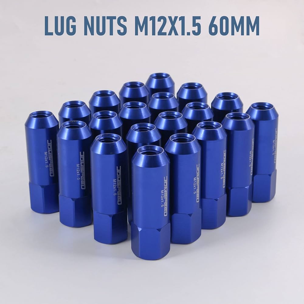 ゆむ Amazon.com: JDMSPEED Blue 60MM Aluminum Extended Tuner Lug