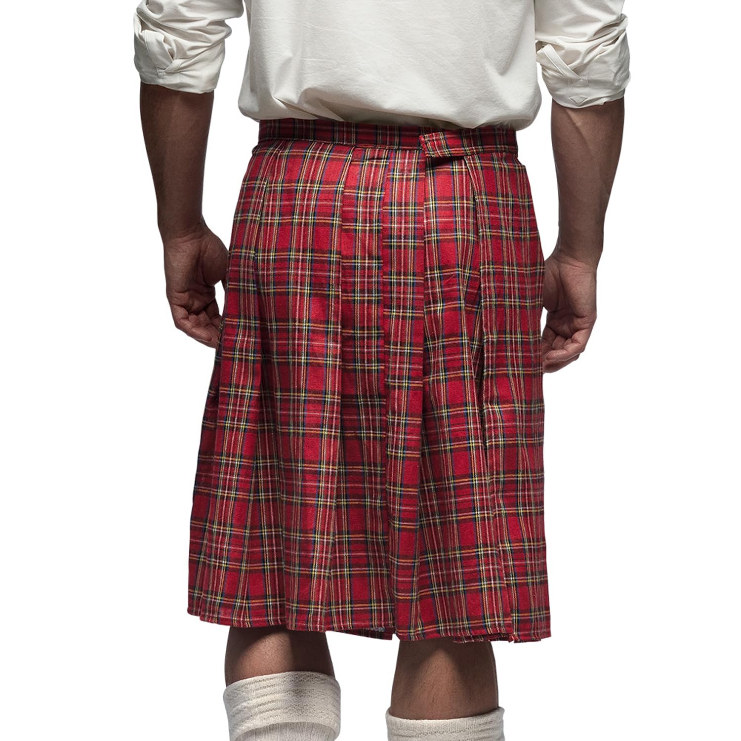 Boland - Adult Tartan Skirt, Kilt for Fancy Dress Costumes Theme Party, Halloween or Carnival, Scottish Costume Red - Image 4
