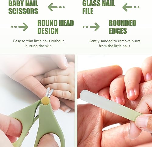 Miniatura 4 de Juego de cuidado de uñas para bebé, 5 en 1, cortaúñas para bebés, kit de aseo infantil, juego de manicura para recién nacidos, bebés, niños pequeños