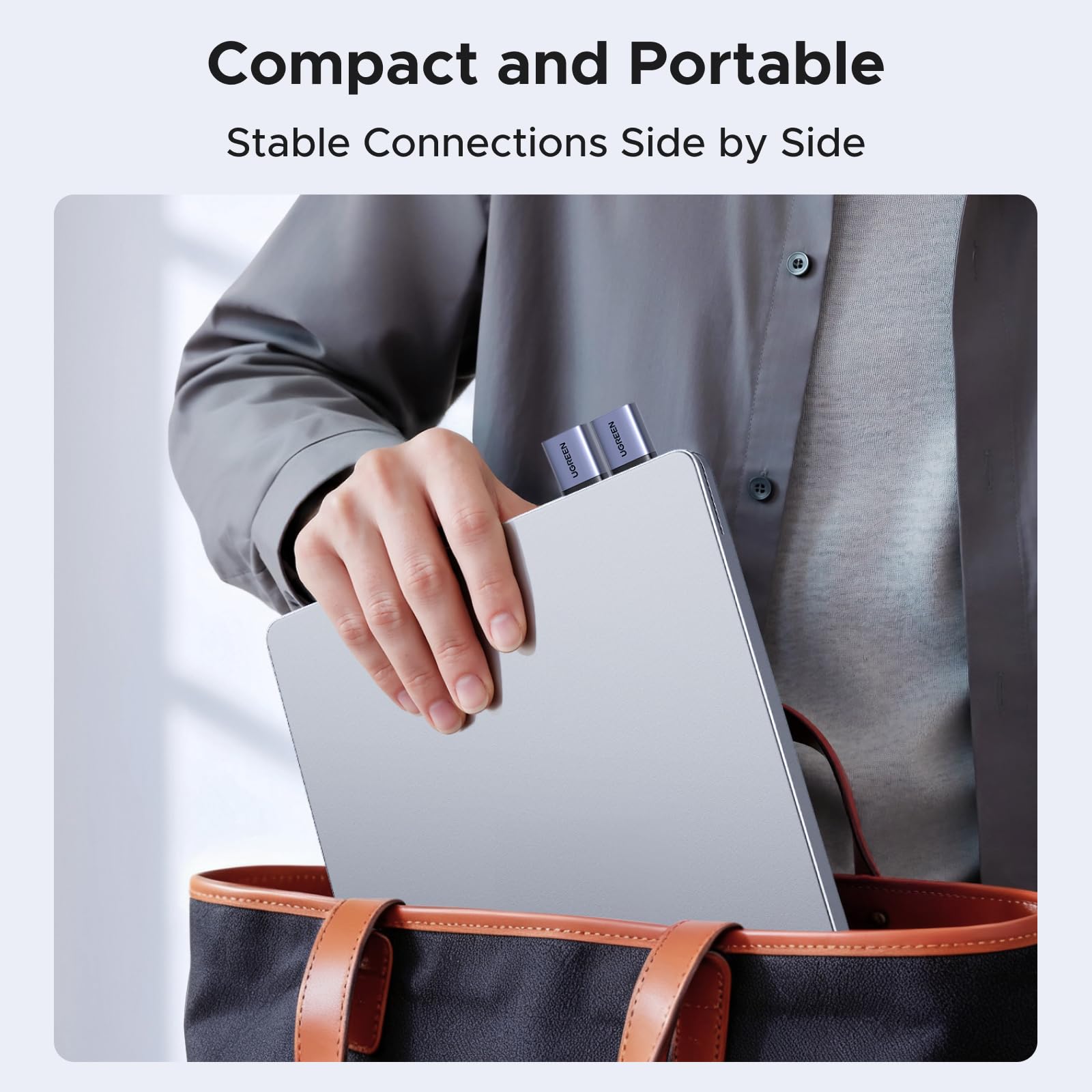 UGREEN Adapter USB-C (5 szt.), 10 Gb/s USB-C żeński na USB-A męski aluminiowy adapter kompatybilny z urządzeniami iPhone 17/16/15, iPad, Galaxy S/Note, laptopami, CarPlay itp.