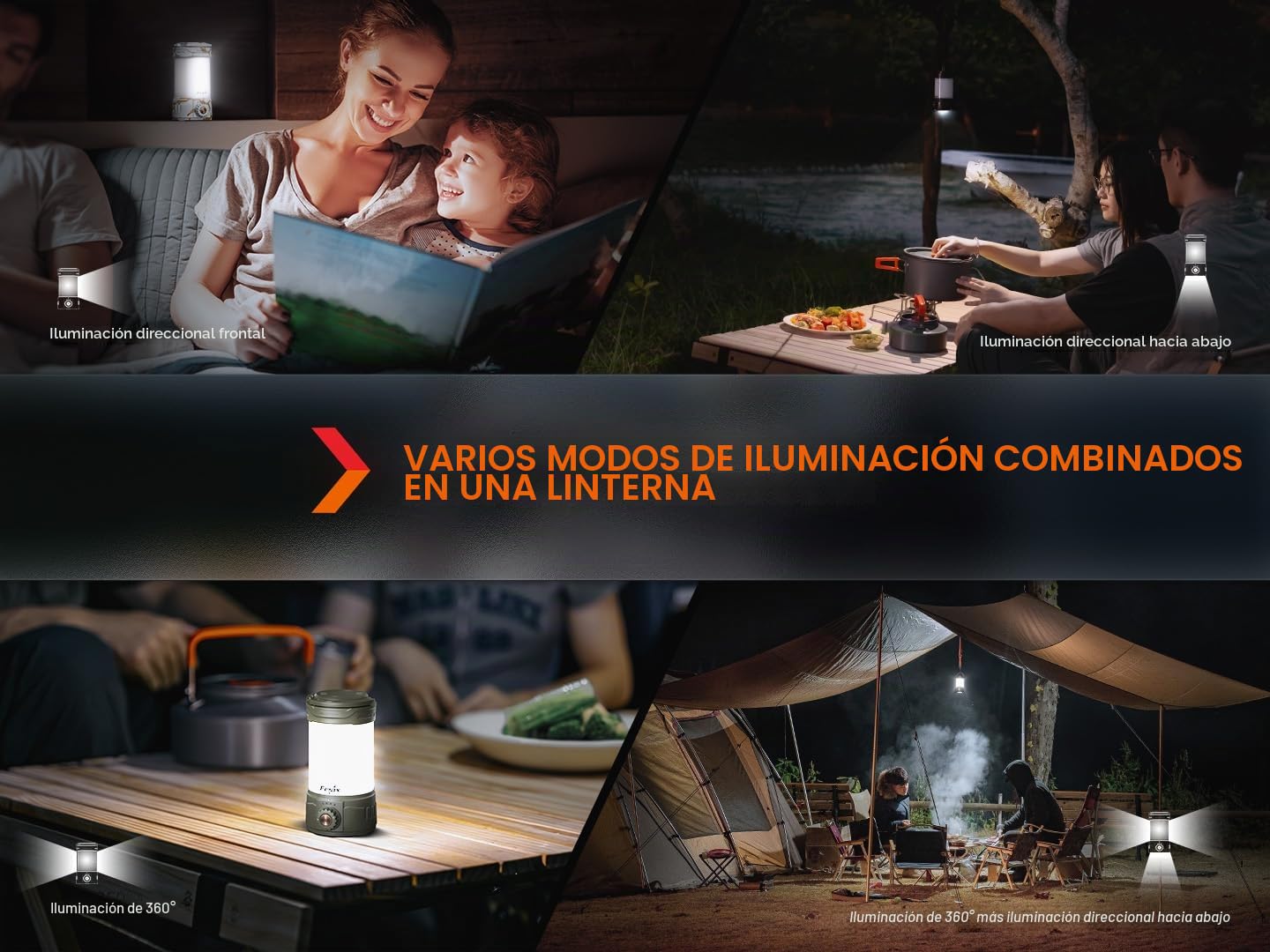 FENIX CL26R Pro - Lámpara LED de camping con conector USB, color blanco