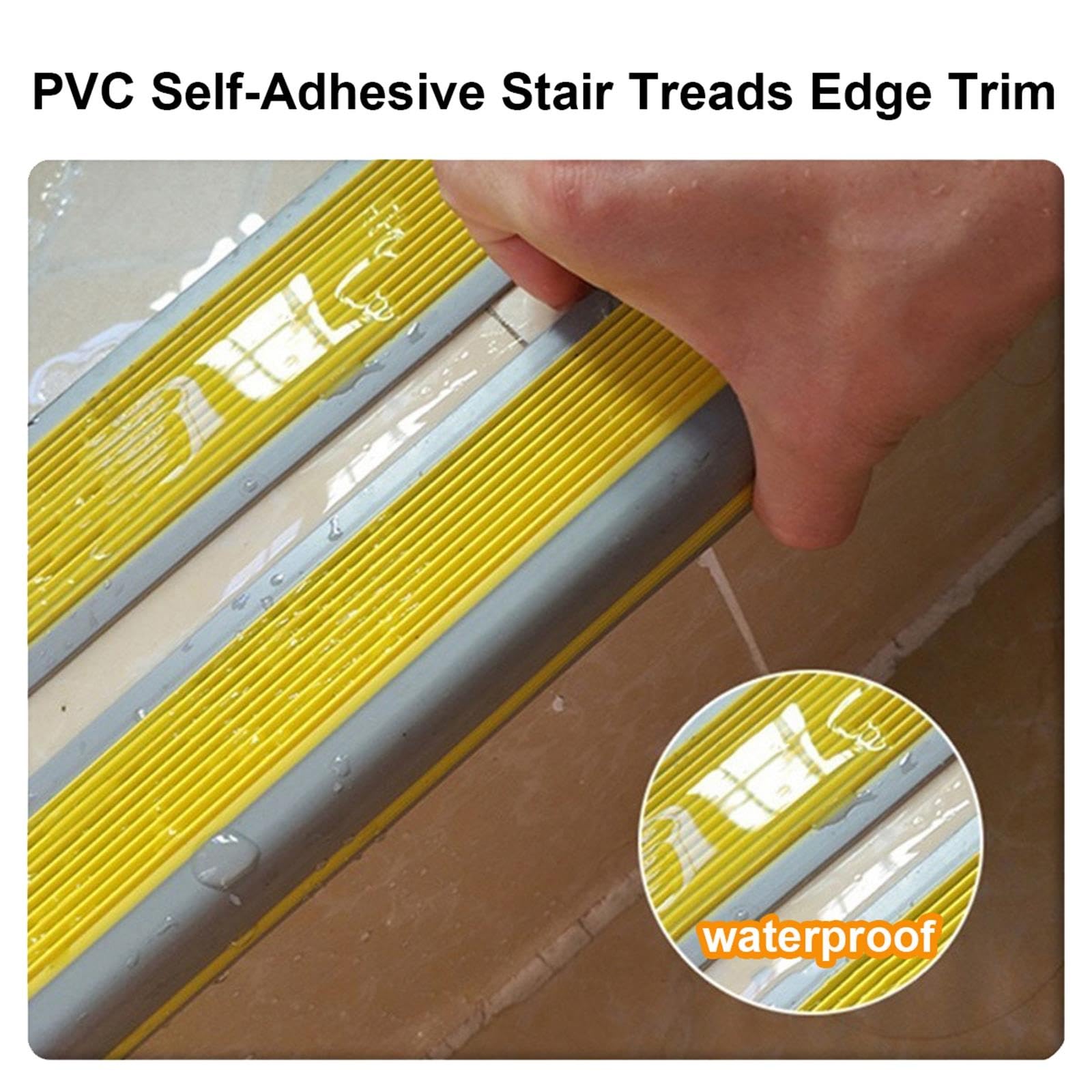 1m-10m Profilo Per Bordi Scale In PVC Autoadesivo Per Interni Ed Esterni