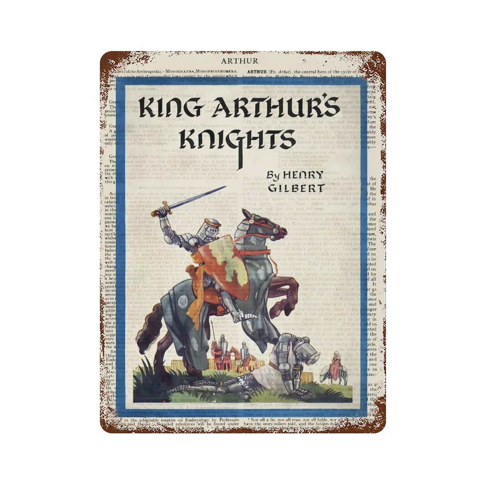 xiaoxiaoshen Howard Pyle King Arthurs Knights Wall Decor Art Metal Tin Poster Modern Home Decor Art Home Bar Shop Decorations Vintage Sign 40x30cm