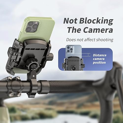 Miniatura 3 de Soporte de teléfono para bicicleta y motocicleta con base de montaje de aleación de aluminio, bloqueo y liberación de 1 segundo apto para cámara