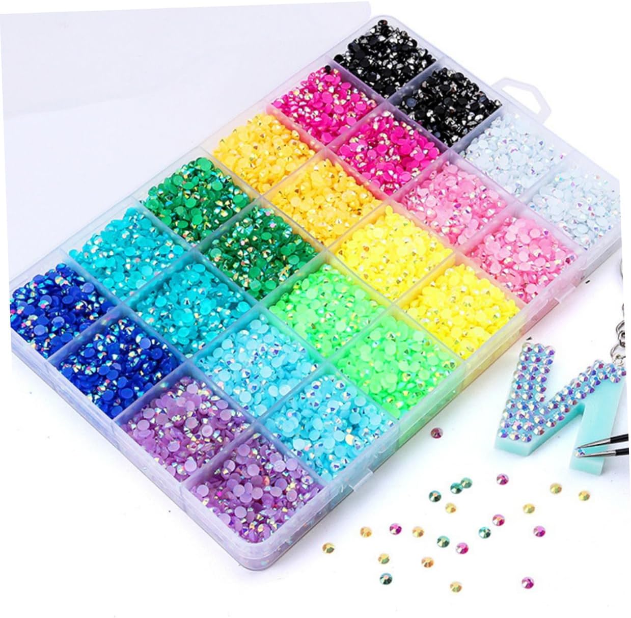 VICASKY Jelly Resin Drill DIY Nail Stones Nail Art Rhinestones Kit Diamond Decor for Manicure Art
