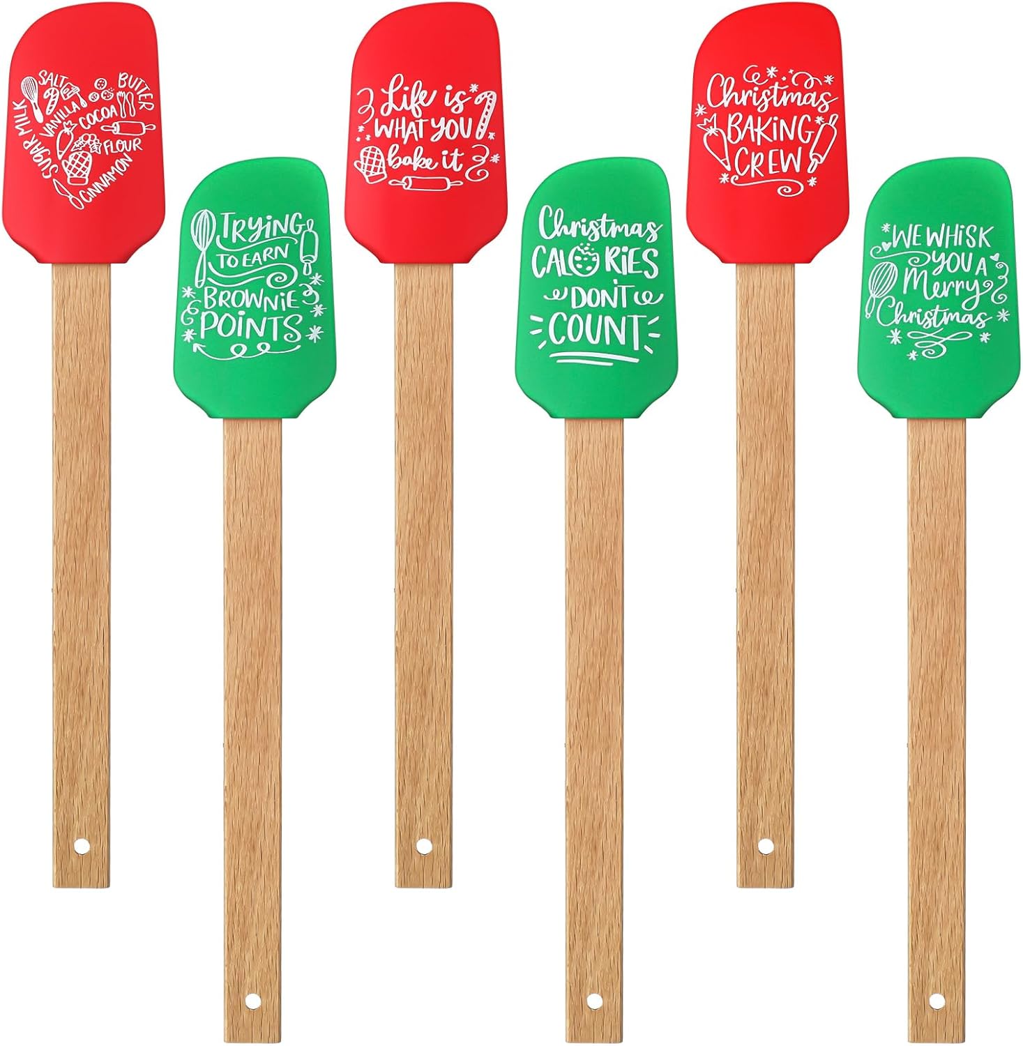Patelai Christmas Silicone Spatula Xmas Cake Spatula with Wooden Handle Snowmen Pancake Spatula Cute Pan Scraper Xmas Dish Scraper Cooking Spatulas for Kitchen Mixing Cooking (Novel Style,6 Pieces) Patelai Christmas Silicone Spatula Xmas Cake Spatula with Wooden Handle Snowmen Pancake Spatula Cute Pan Scraper Xmas Dish Scraper Cooking Spatulas for Kitchen Mixing Cooking (Novel Style,6 Pieces)