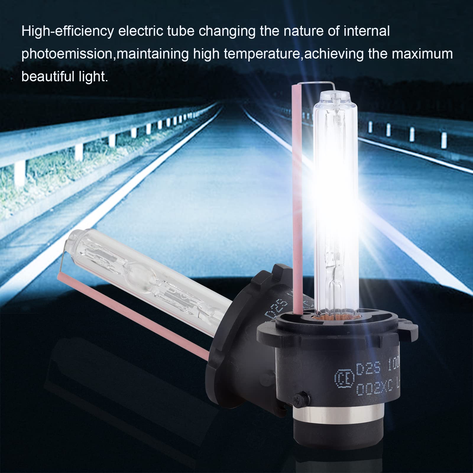 D2S 10000K Xenon Brenner - Hid Xenon Scheinwerferlampe 12V 35W(2 Lampen)