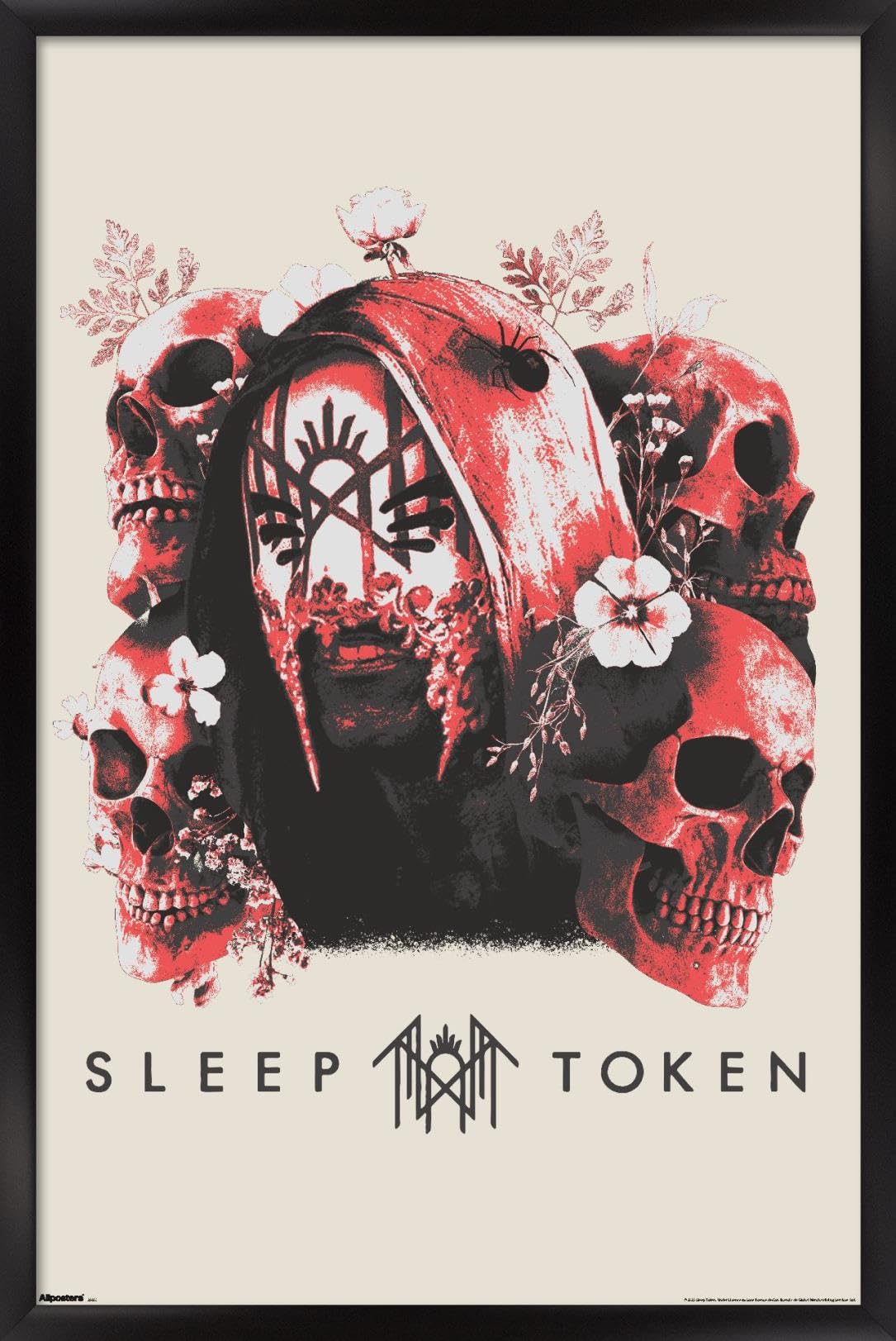 Amazon.com: Sleep Token - Skulls And Flowers Wall Poster, 34L
