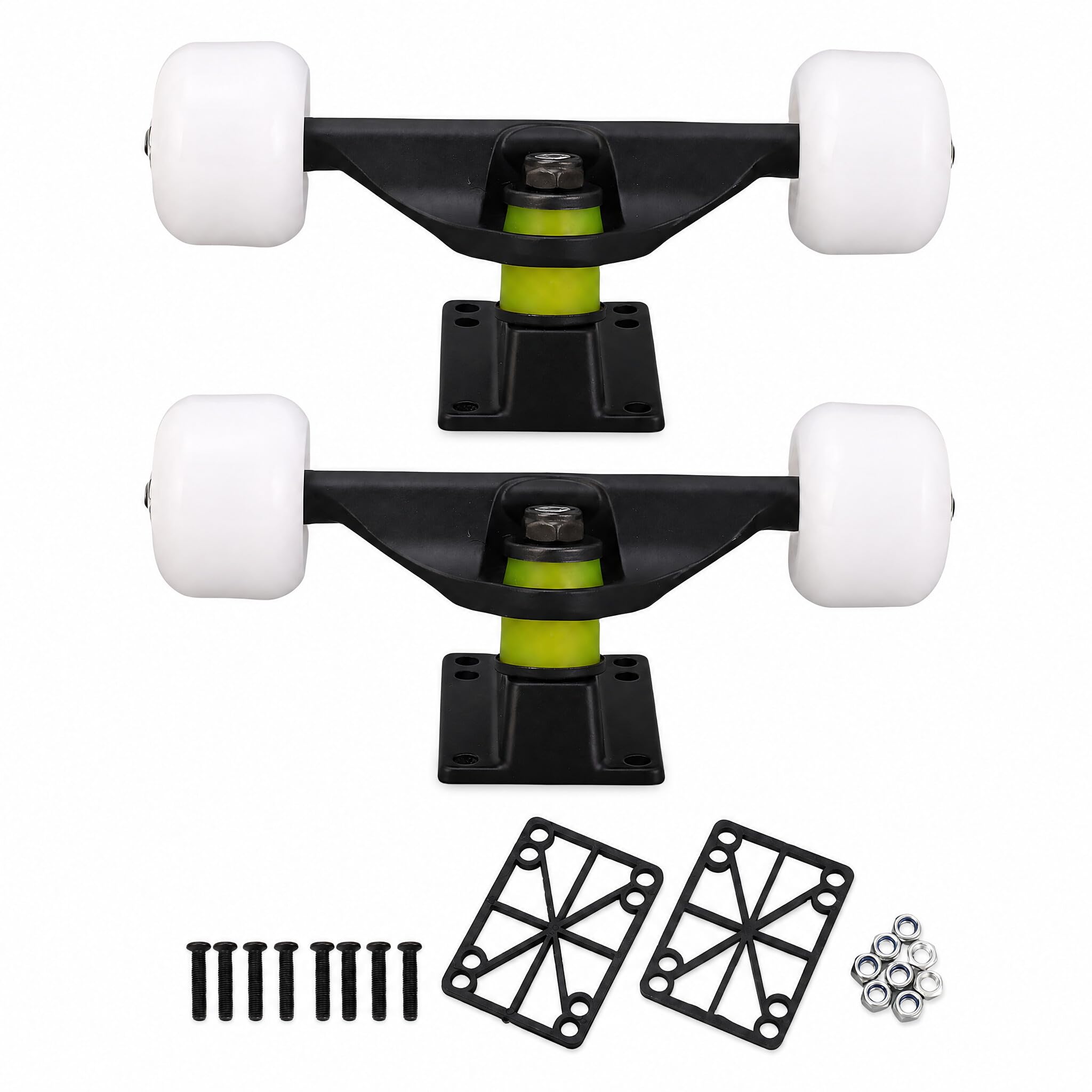Fabater 5-Zoll-Truck-Räderset mit 4 Rädern, Aluminiumlegierungsmaterial, Starke Kompatibilität für Street-Tricks für -Enthusiasten, Longboard-Truck Zum Austauschen