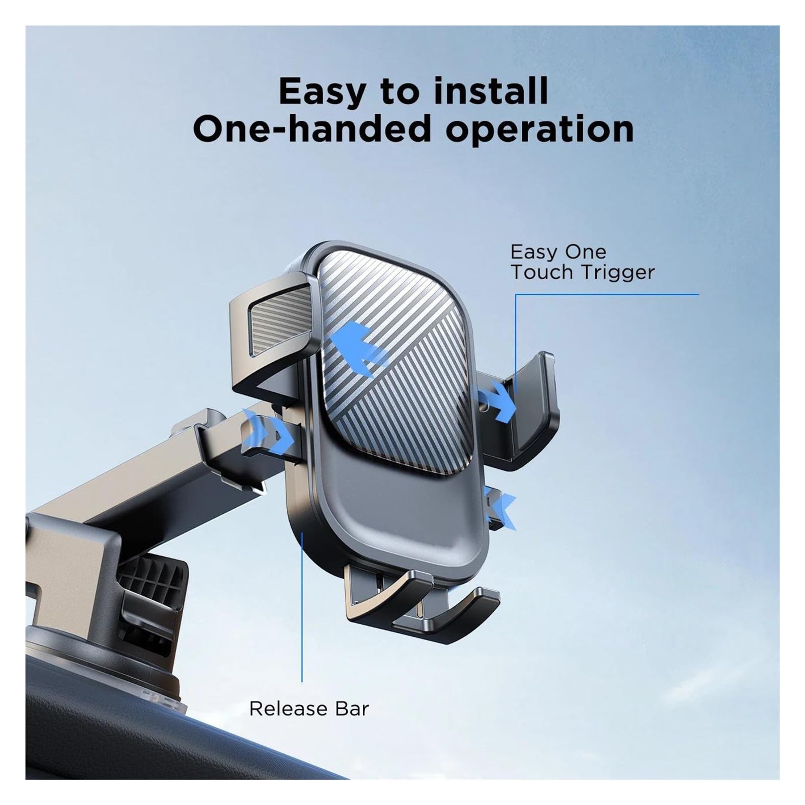 Porta Cellulare Auto Supporto universale per telefono da auto, multifunzione, girevole a 360 gradi, con clip di fissaggio per specchietto retrovisore per auto(Dashboard)