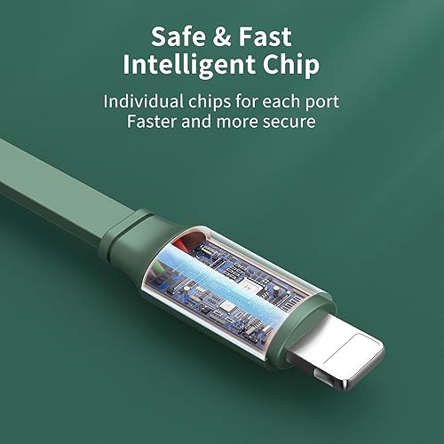 Miniatura 5 de mcdodo Cable de carga múltiple, cable USB C retráctil 3 en 1, cable de carga retráctil 3A con tipo CUSB AIP para iOSiPadSamsungtabletas (naranja)