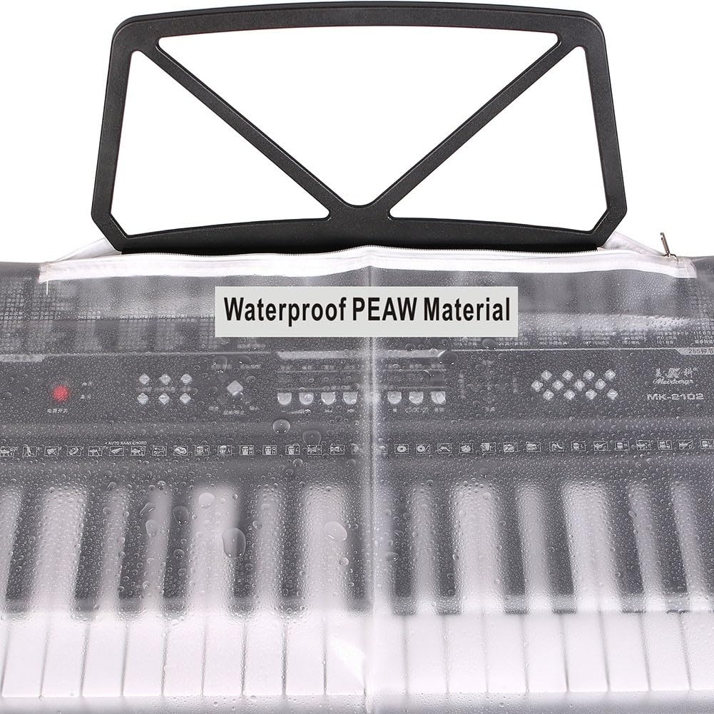 Housse Anti-poussière Transparente Pour Piano/clavier 88 Touches (environ 136x60 Cm) - PEVA Imperméable, Protection Complète
