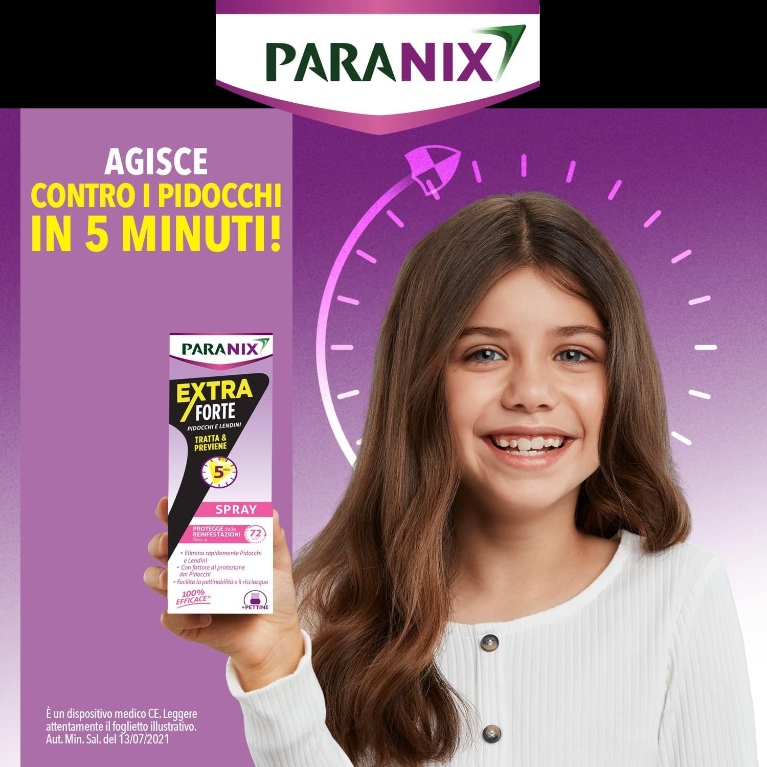 Paranix Spray bardzo silny środek do pielęgnacji i zapobiega wszy i lendenom w ciągu 5 minut, 100 mililitrów