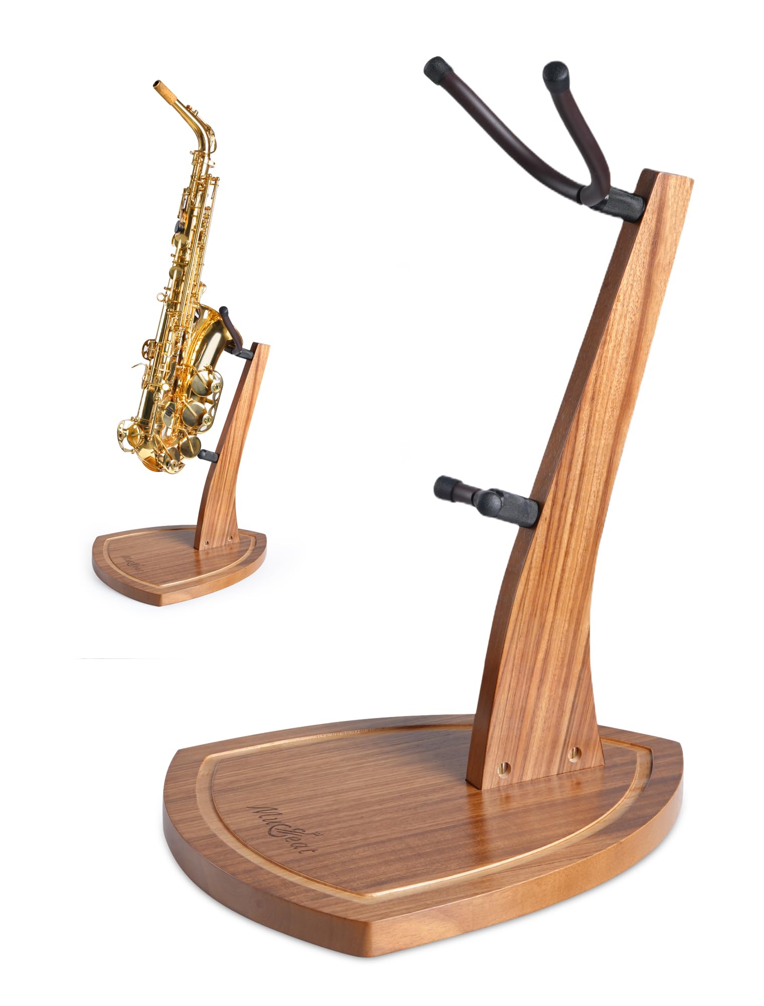 Support de saxophone en bois pour saxophone alto, support de saxophone grain zébré