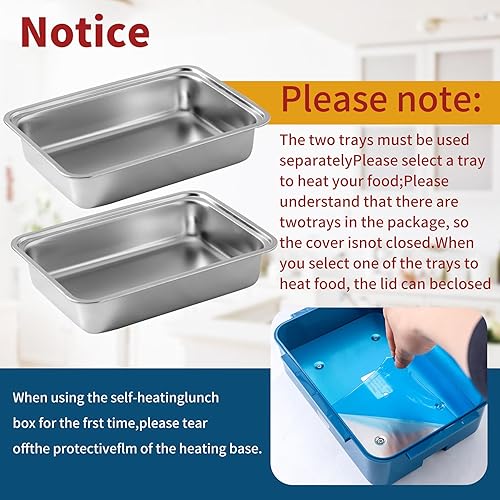 Miniatura 7 de Meng Ke'en Fiambrera eléctrica para adultos con calefacción Bento Box de 1.8L de gran capacidad 1224110V para automóvil, camión, oficina, hogar,