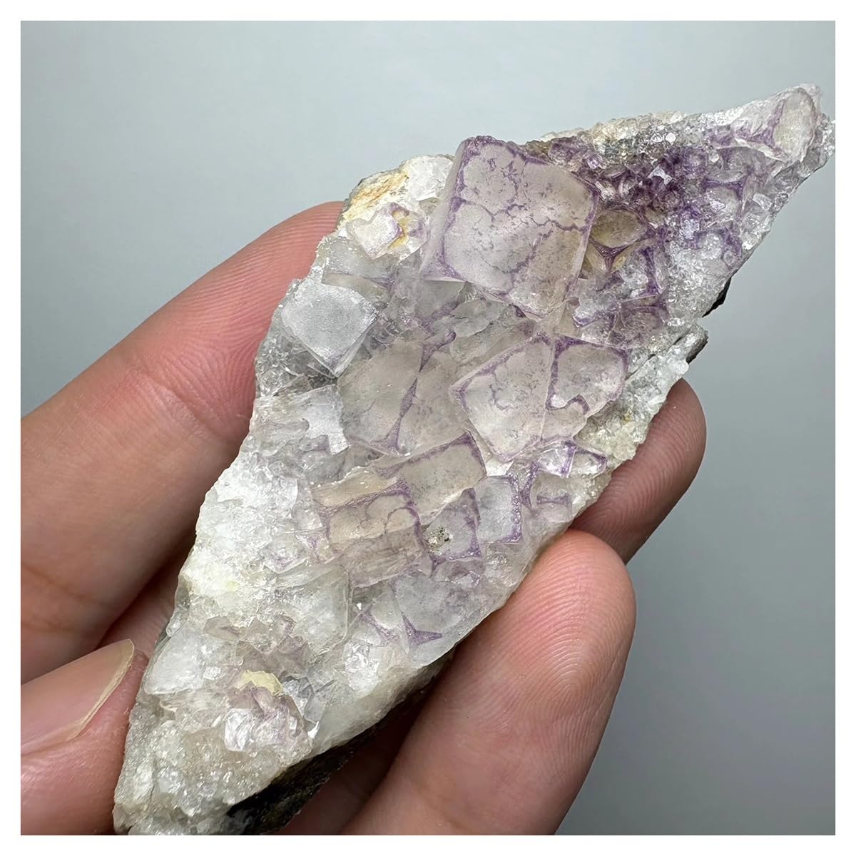 Fluorita púrpura natural y cuarzo cristalino mineral de colección para decoración de interiores