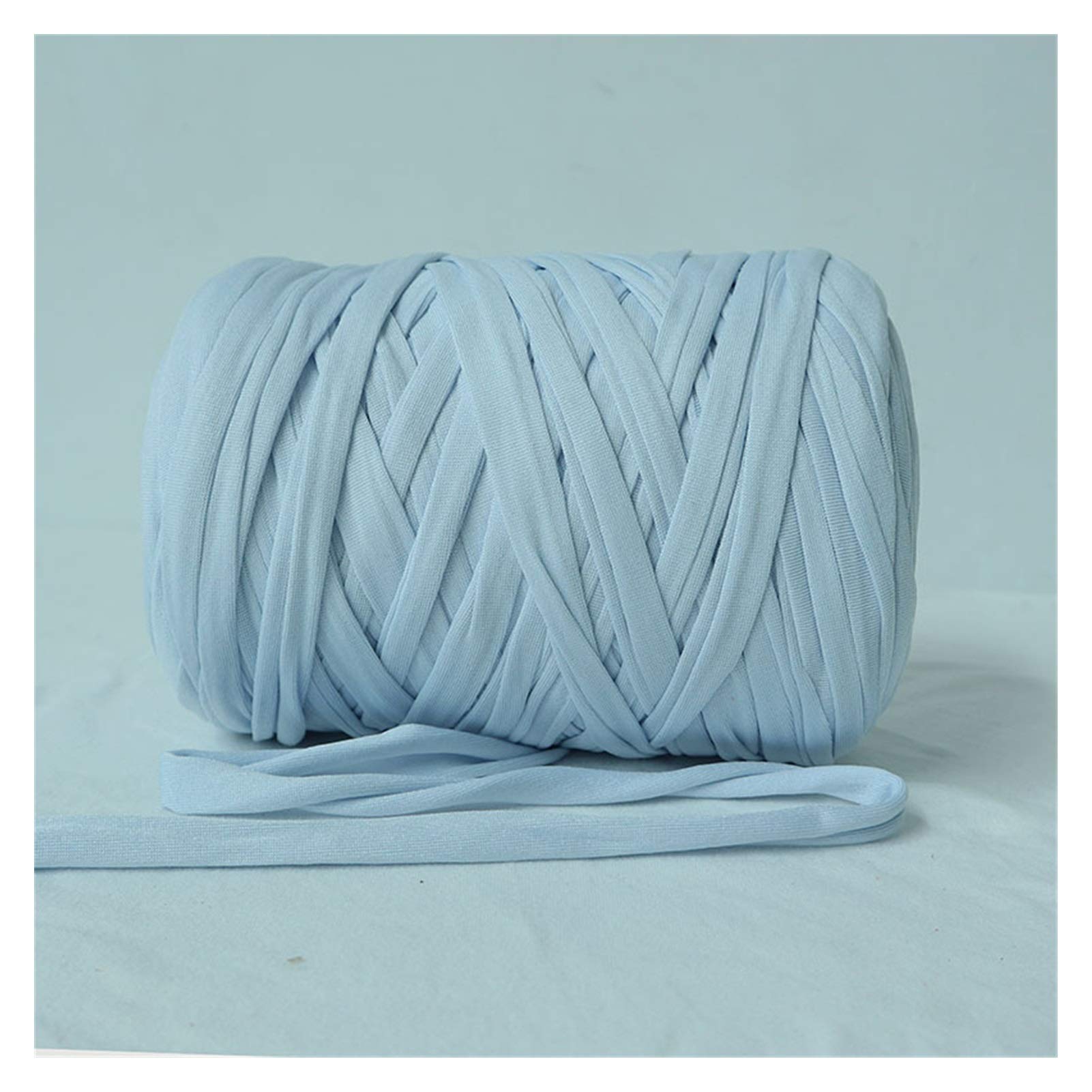 400g Hilo de Tela de Ganchillo Hilo de algodón Grueso Hilado de Camiseta para Crochet Tricot DIY Manta Alfombra Monedero Cojín de Monedero Ovillo de Lana Grueso (Color : 18)