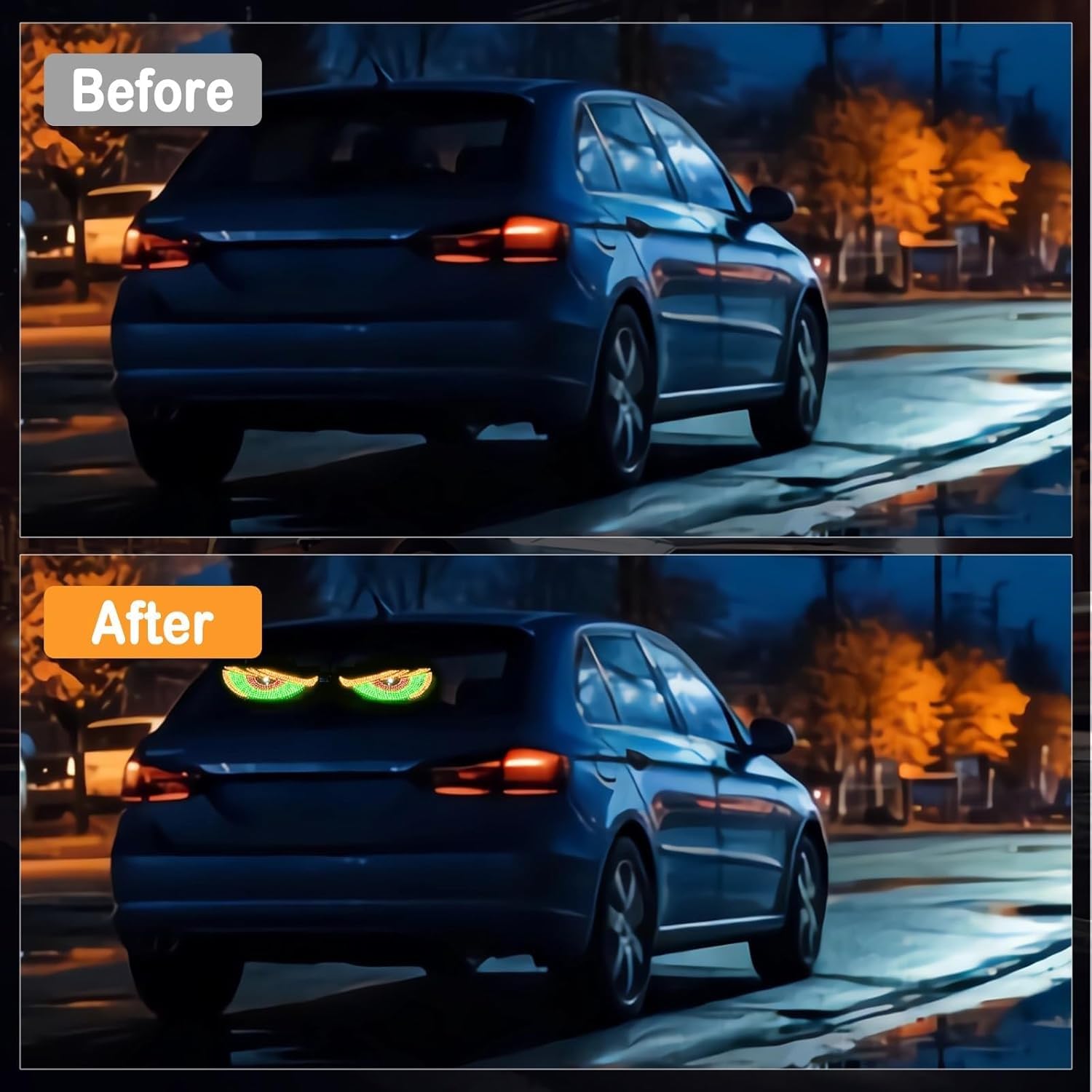 2PCS das böse auge, eine frontbrille das auto und es wurden die leds eingebaut: die leds 11. Die sats des suv pickup-truck rv