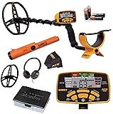 Garrett ACE 400 Metal Detector Bundle – Made in The USA - Digital Target ID, Iron Audio, Adjustable Frequency, Includes Pro-Pointer at, Finders Box, Headphones & Searchcoil Cover