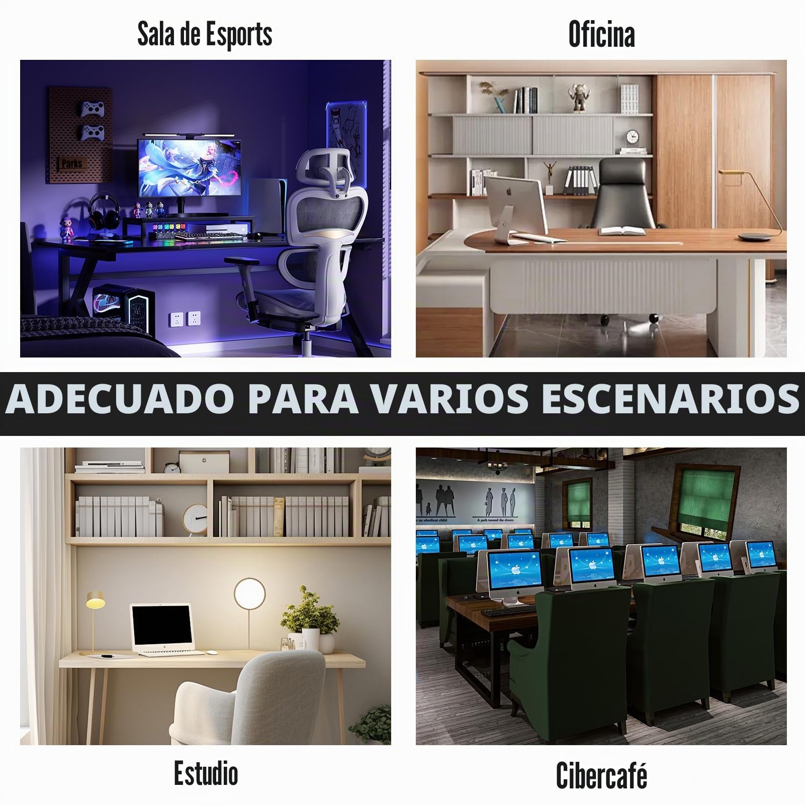 Soporte PC Ajustable bajo Escritorio & Pared, Soporte CPU Regulable en Altura hasta 54,5 cm, Capacidad 35 kg, Construcción de Acero Robusto, Ahorro de Espacio para Oficina & Gaming