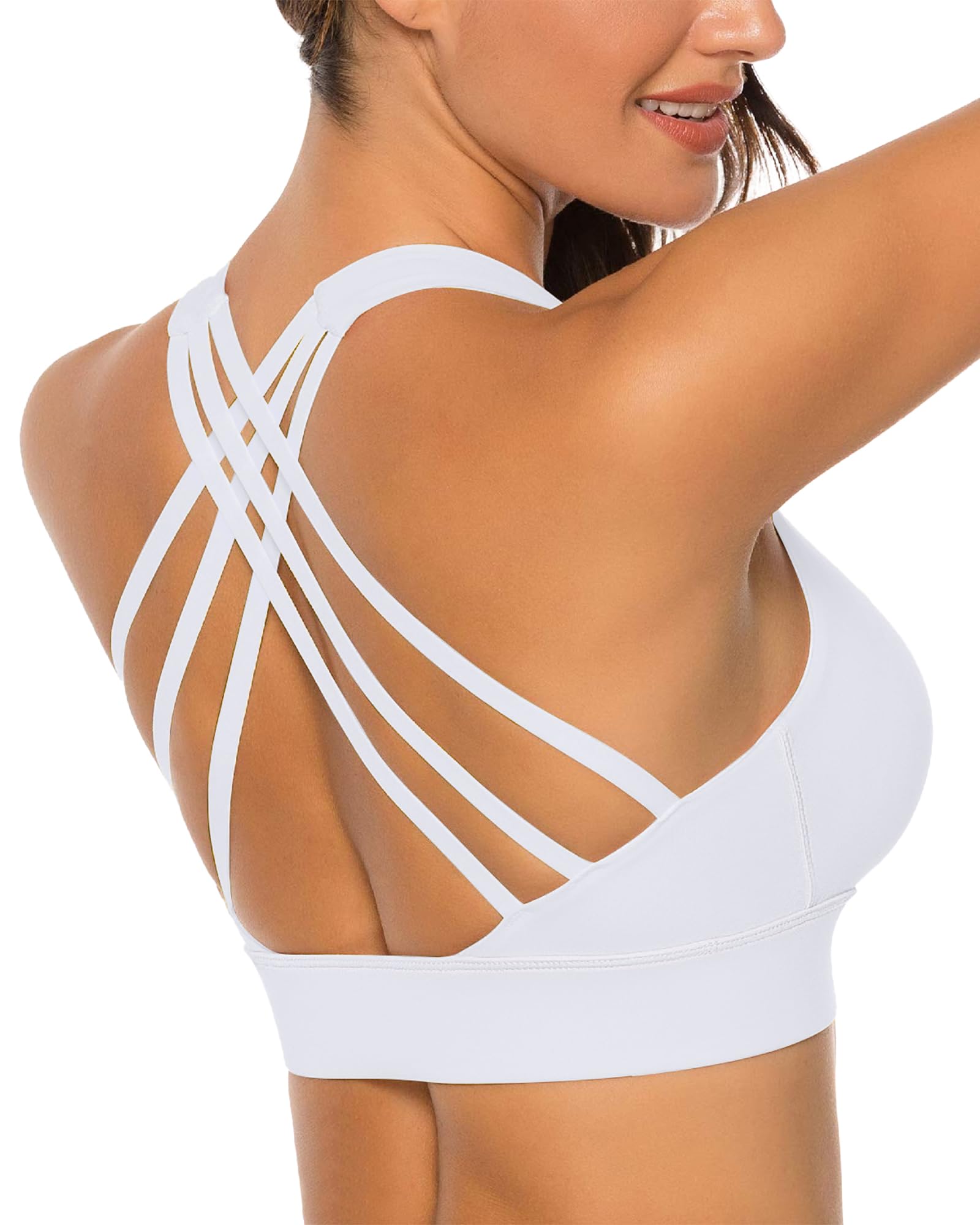 Sports Bras for Women High Impact Sports Bra - Removable Padded Yoga Racerback Bra Workout Crop Tops