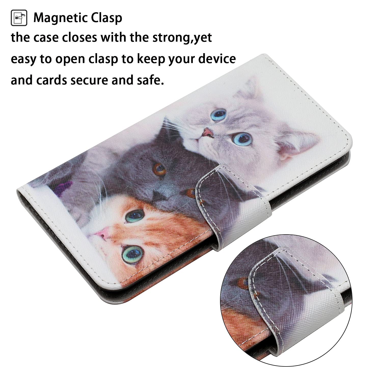 VQWQ Custodia Compatible with Huawei P Smart 2020-3D Animale Dipinto PU Pelle Portafoglio Case con Silicone Caso Interno Magnet Chiusura Libro Flip Tasca per Huawei P Smart 2020 [3D] -3 Farfalle