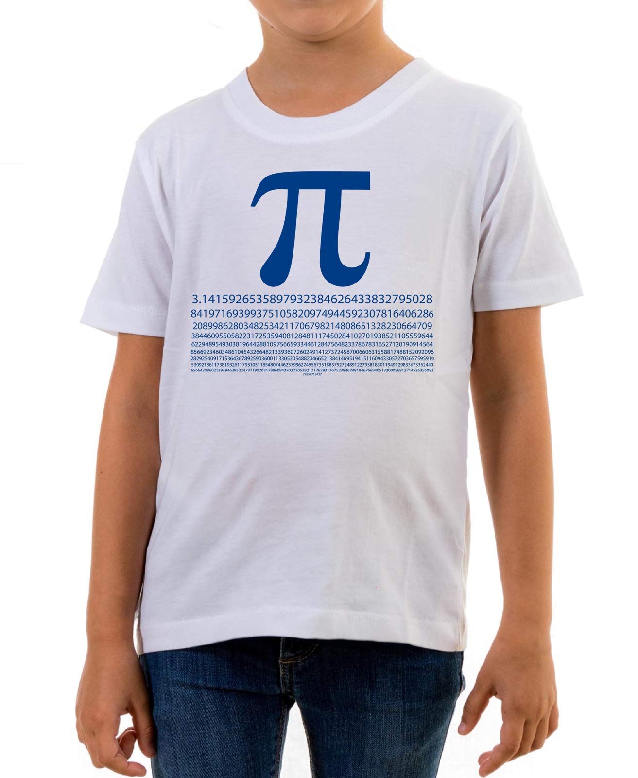 Reality Glitch White Pi Numbers Kids T-Shirt (, 9-11 Years)