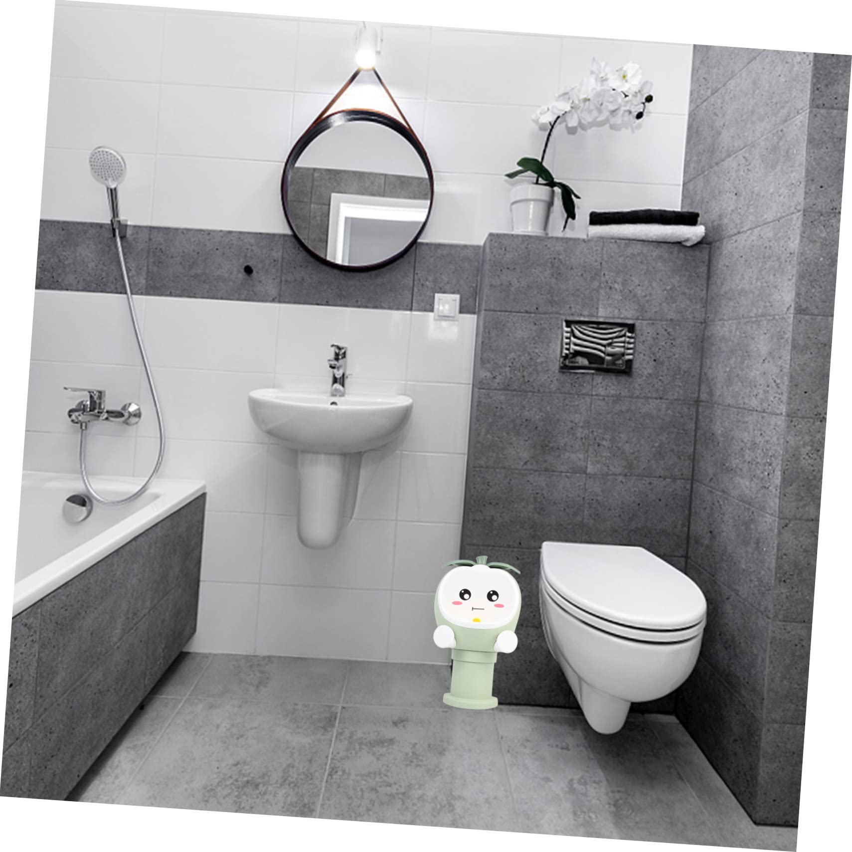 Jungen Urinal für Kleinkinder, Töpfchen fürs Training, Grün | Kunststoff, Cartoonartige Form, Vergrößerte Tiefe Wanne, Integriertes Windrad gegen Spritzer