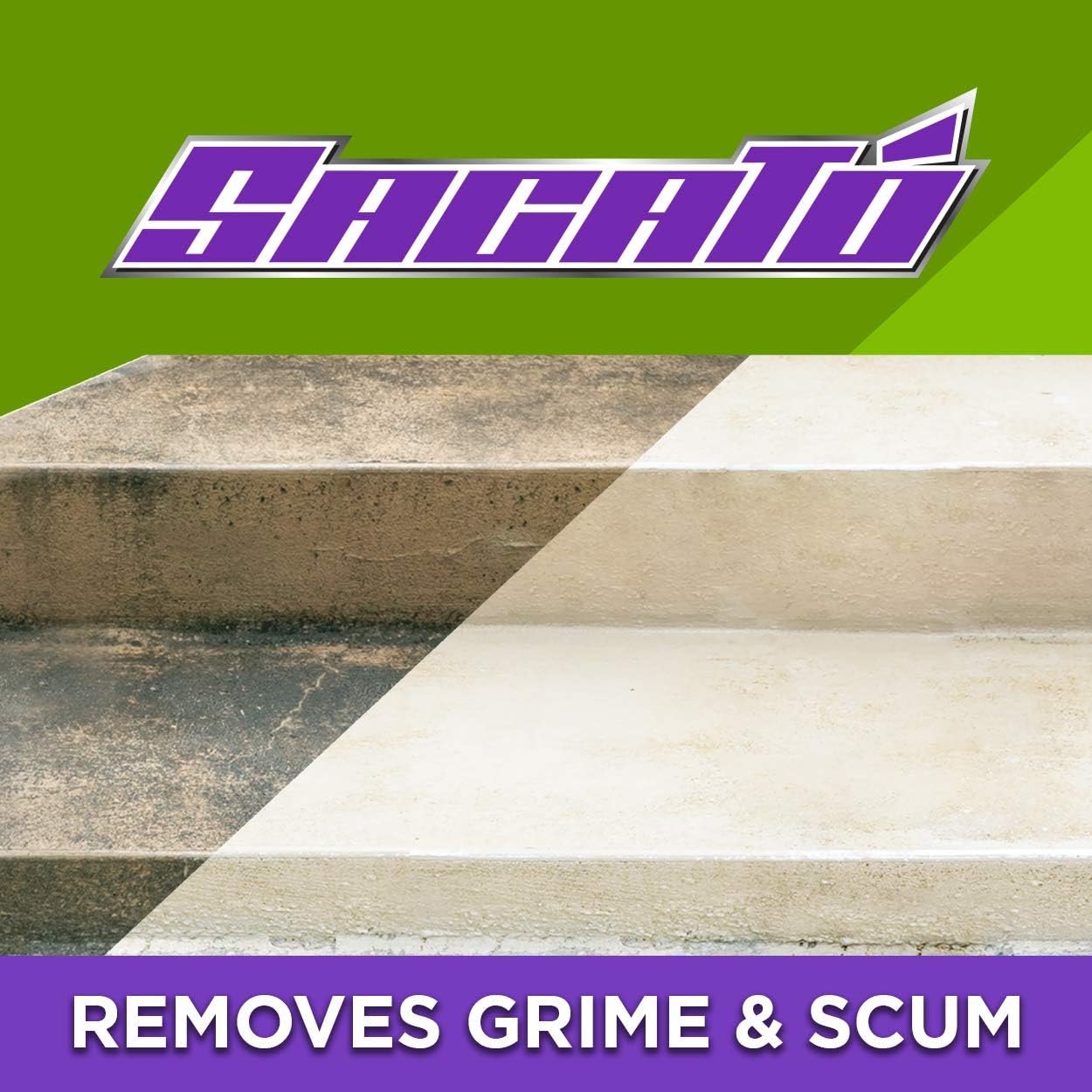 Sacato Cleaner & Degreaser (32 fl Oz) - Removes Tough Stains - Eliminates Grime and Heavy Grease - Use on All Surfaces