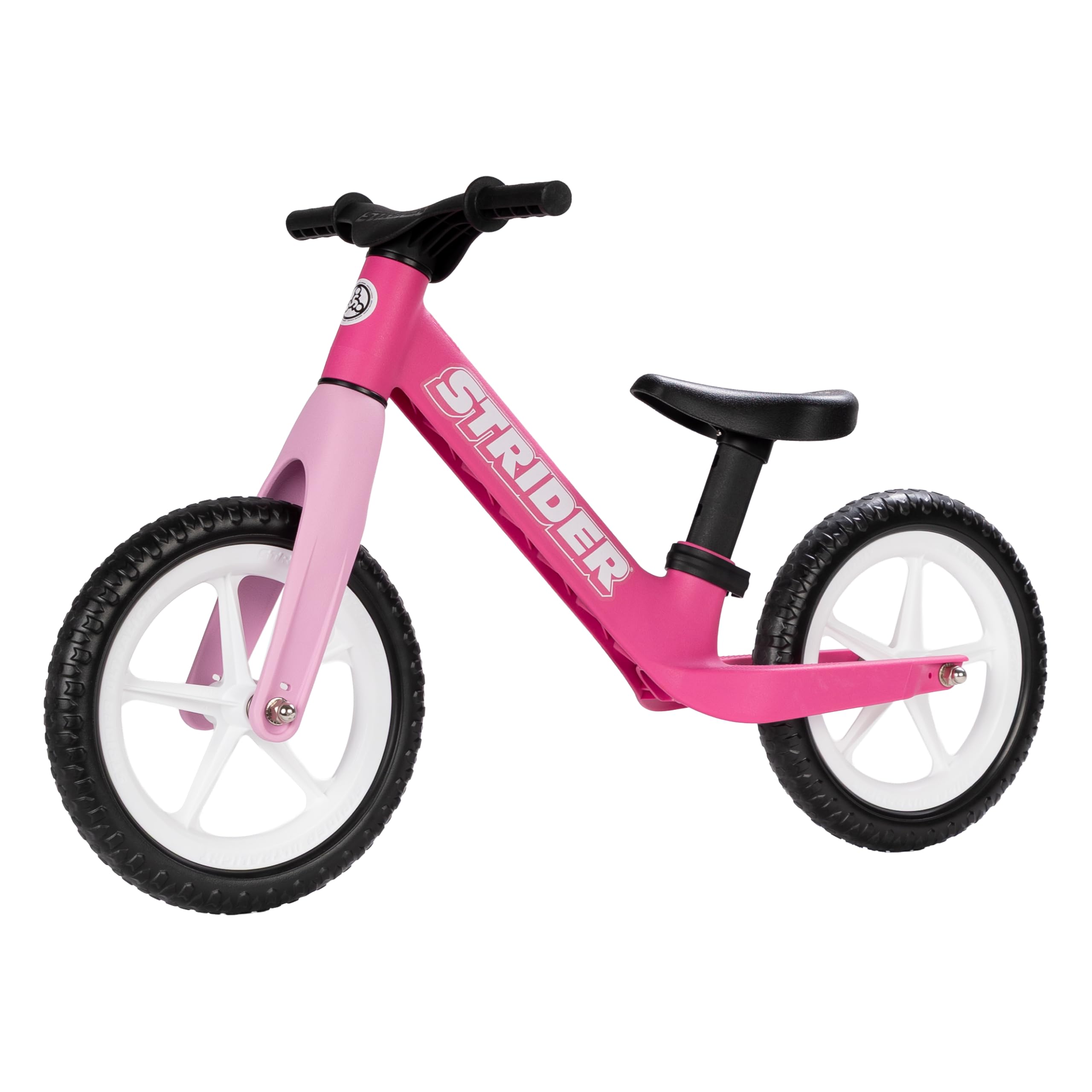 Strider 12 Comp, No Pedal Balance Bike for Kids Ages 1–3 Years, Pink Fade