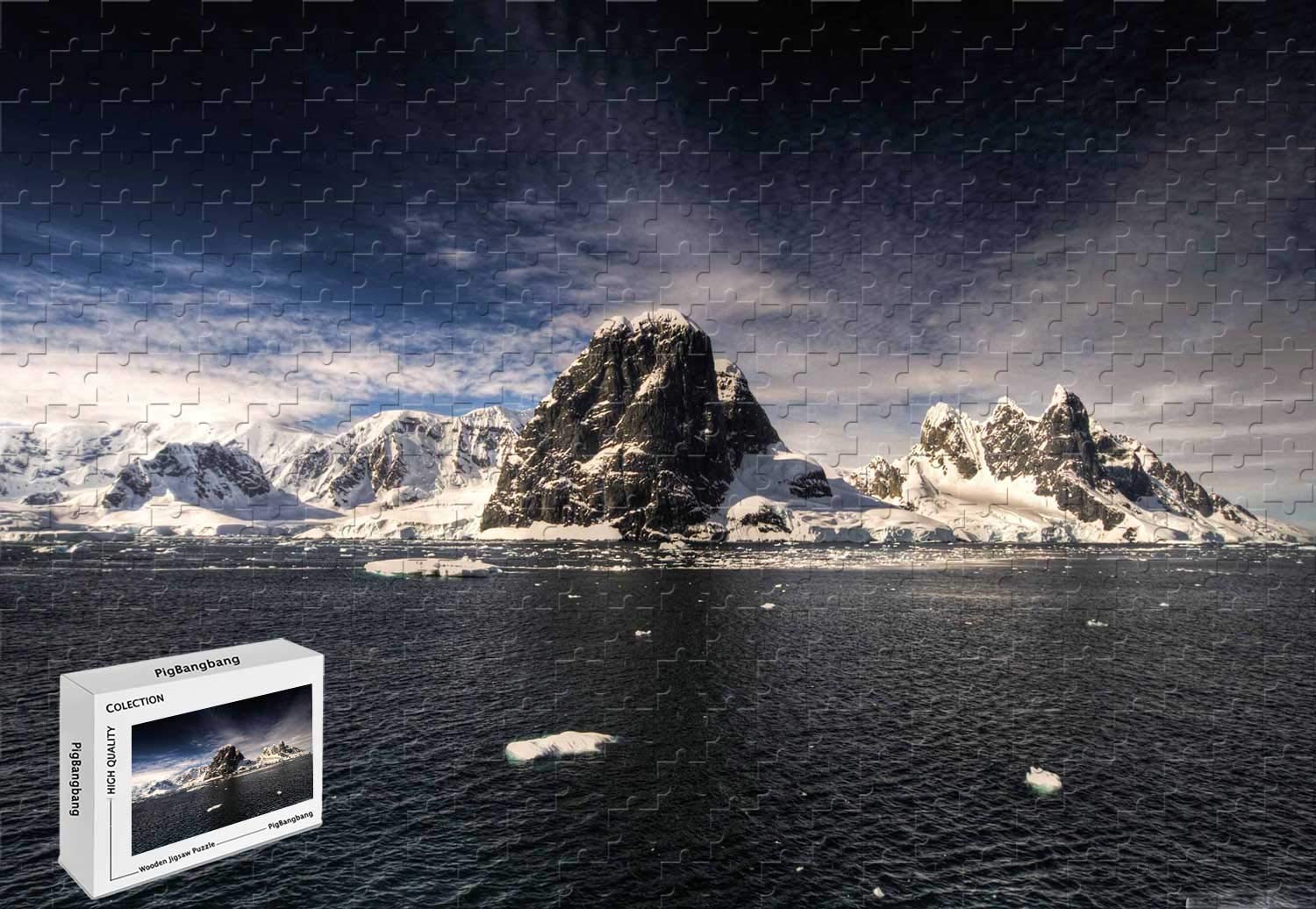 1000 Piece Jigsaw Puzzle - The Antarctica Large Format Unique Cut Interlocking Pieces 29.5 X 19.6 Inch