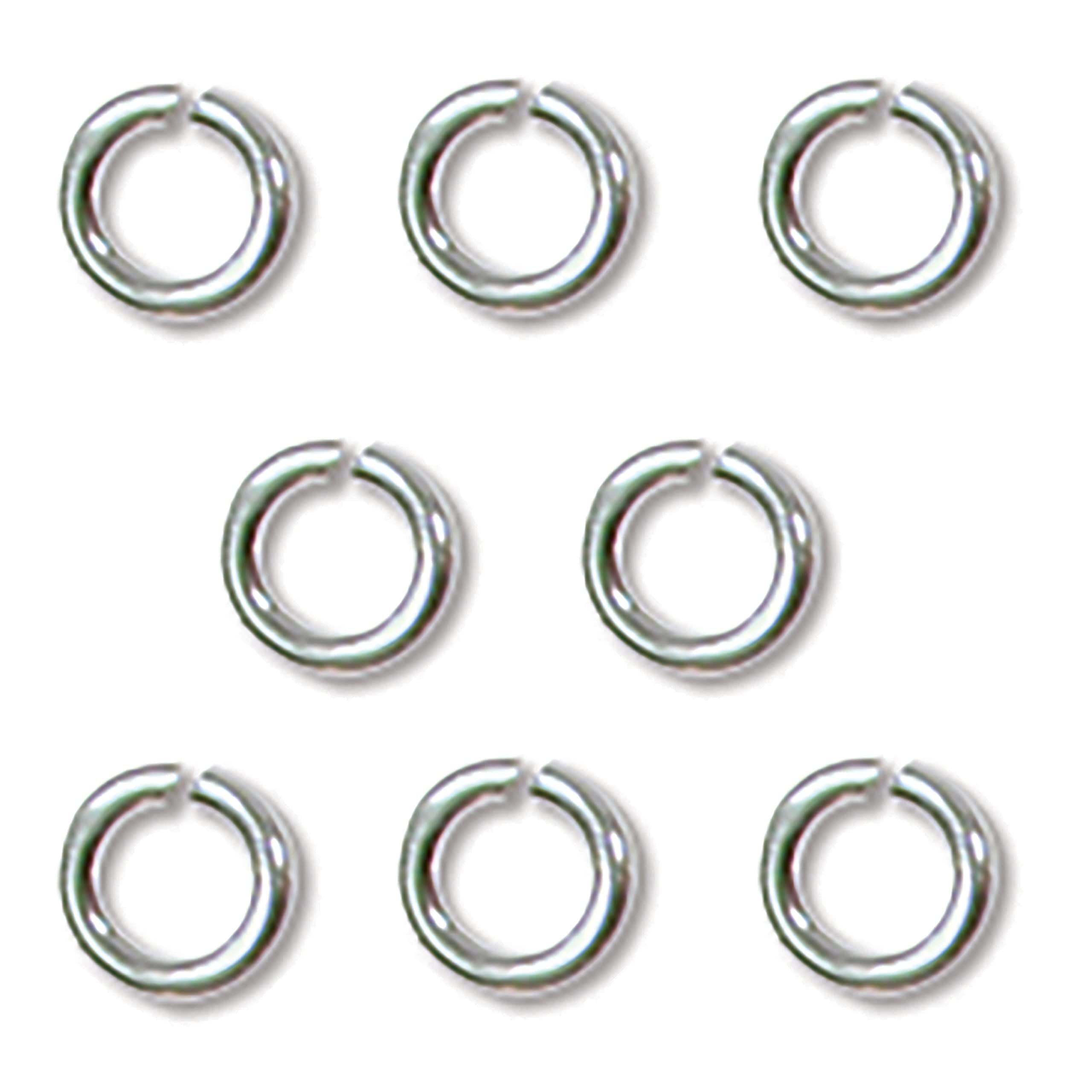 The Beadsmith JumpLocks, 4 mm, grubość 20, srebrne pierścienie do produkcji biżuterii