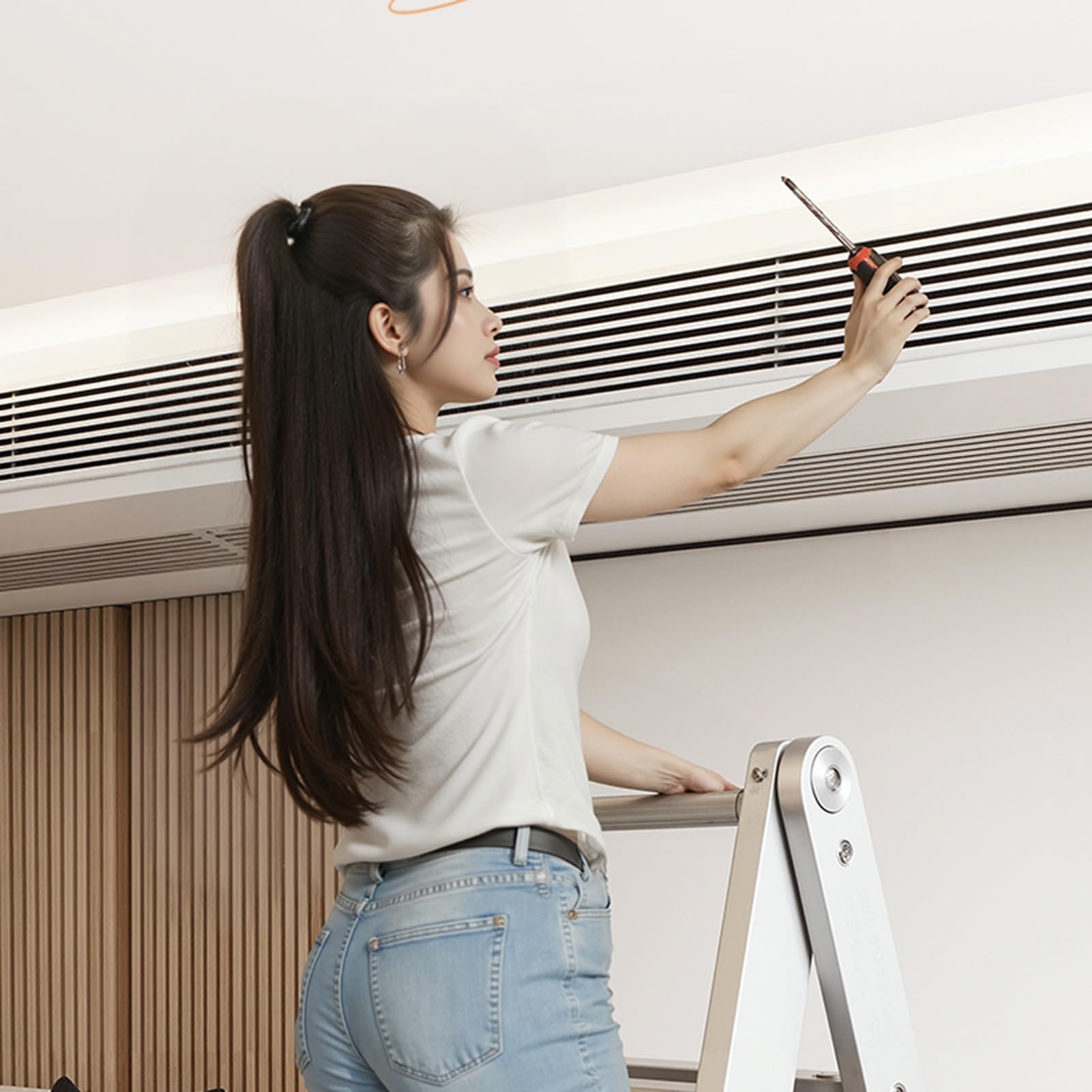 Griglia di ventilazione regolabile per aria condizionata centralizzata, struttura in plastica ABS per la ventilazione del soggiorno e del garage