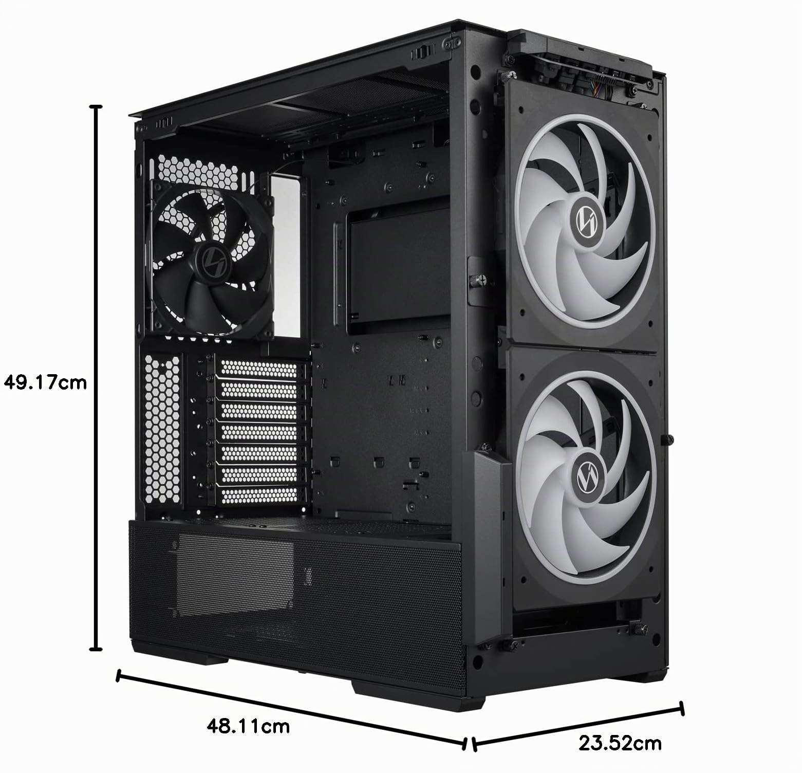 Lian-Li Lancool 216 RGB - Custodia per computer ATX Mid Tower, in acciaio e vetro temperato, 2 ventole ARGB da 160 mm, colore: Nero