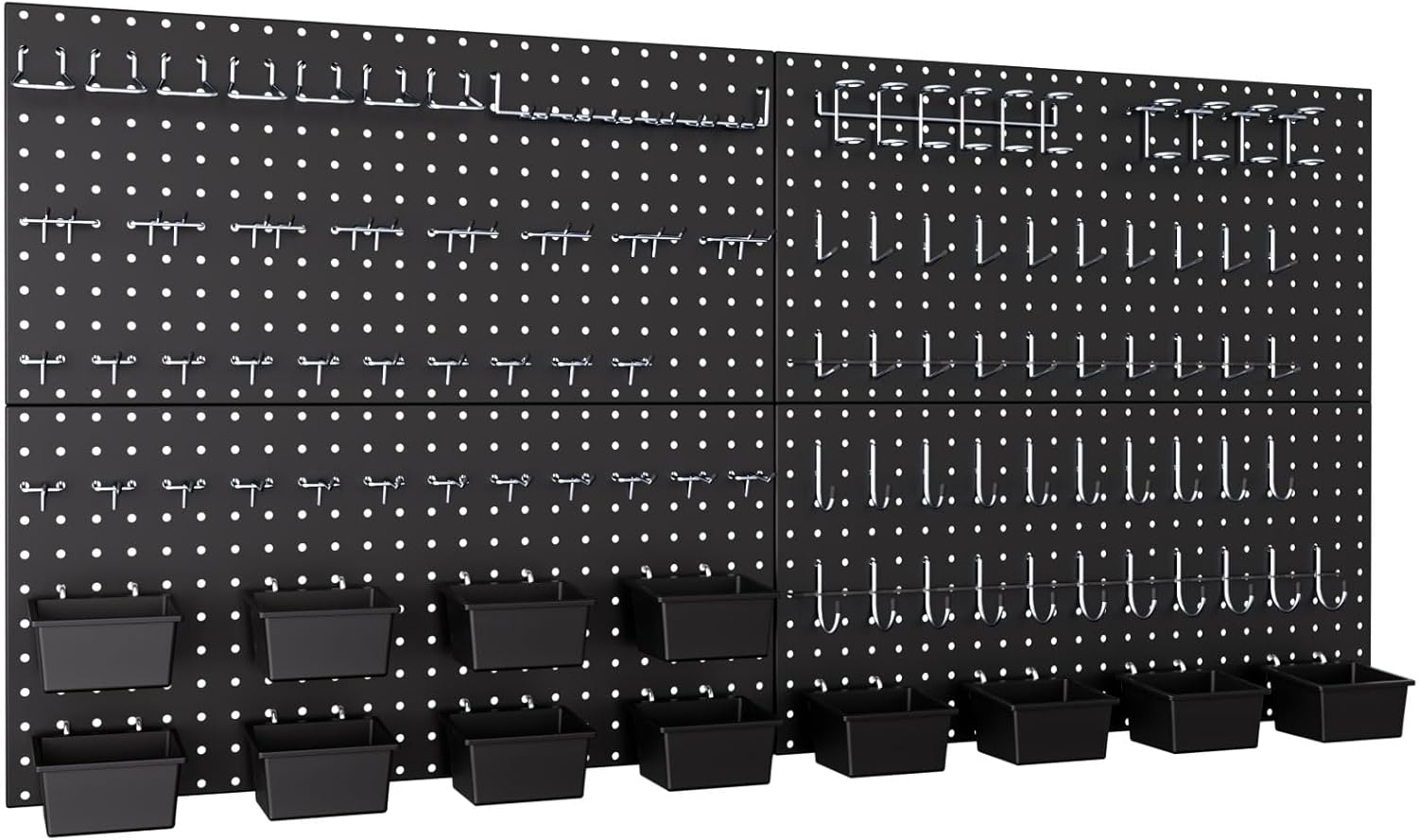 INCLY 158PCS Metal Pegboard Wall Organizer