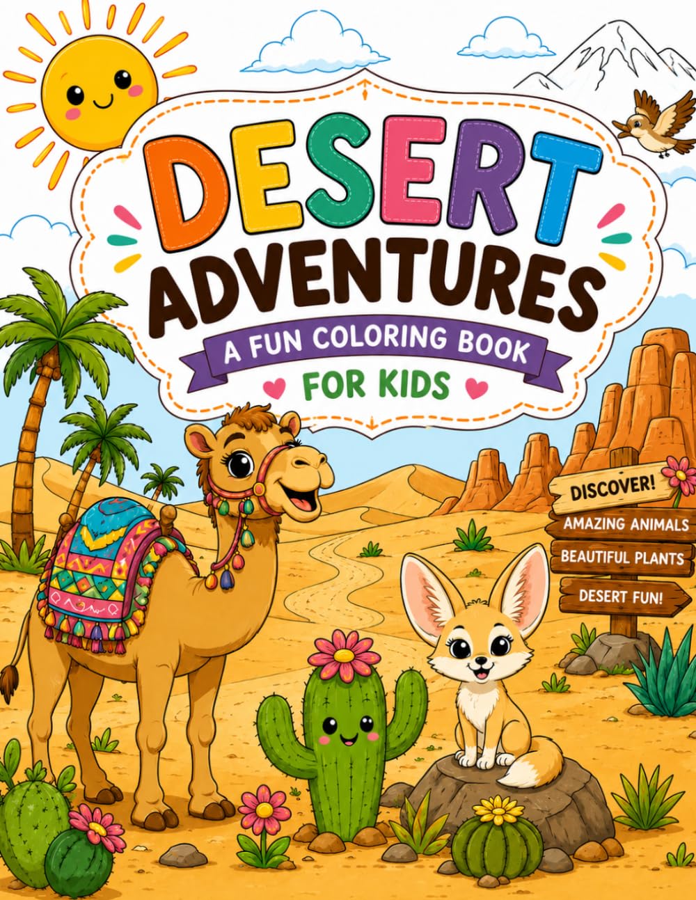 Desert Adventures Coloring Book for Kids