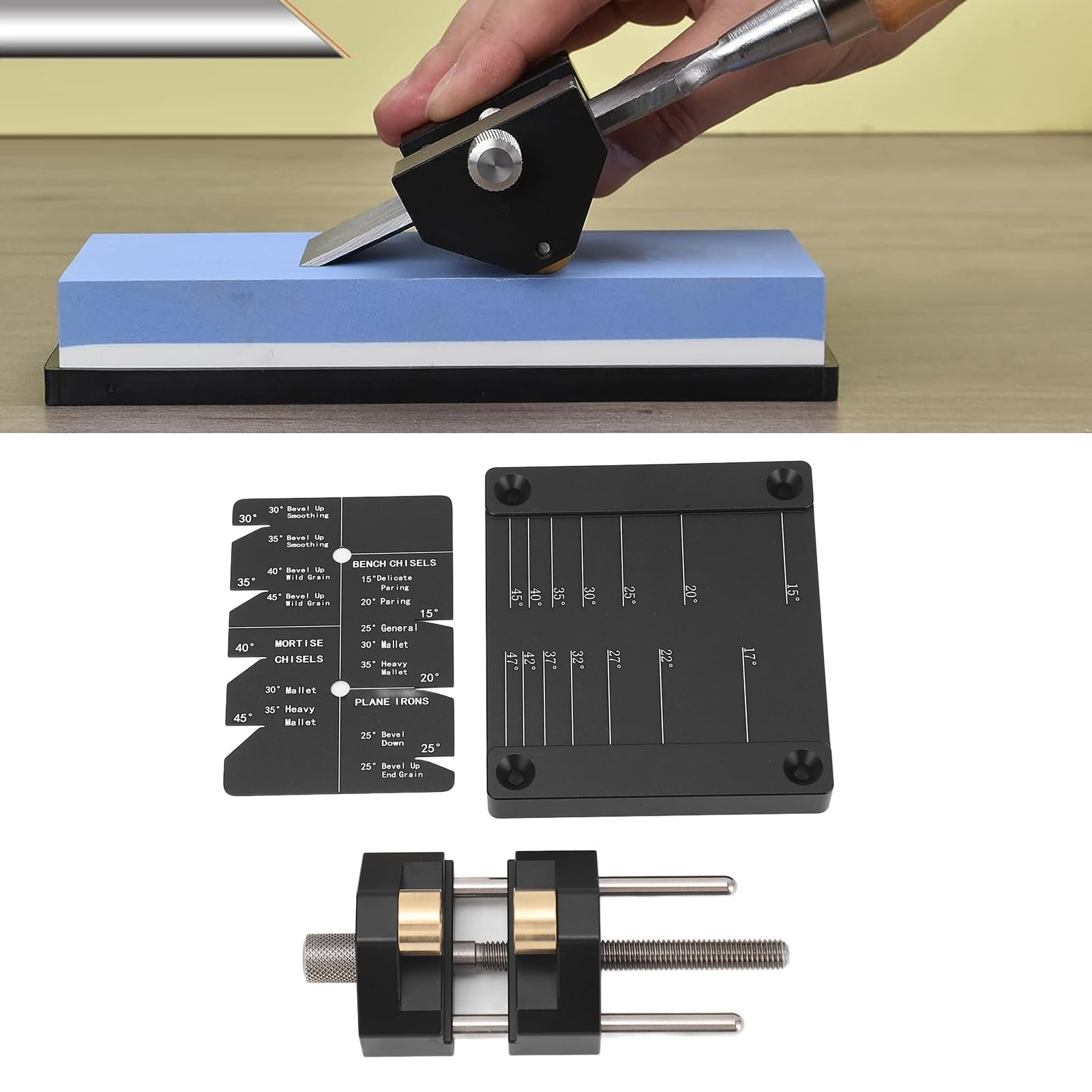 Honing System Honing System Woodworking Plane Chisel Sharpening Kit Aluminum Alloy Hand Tool