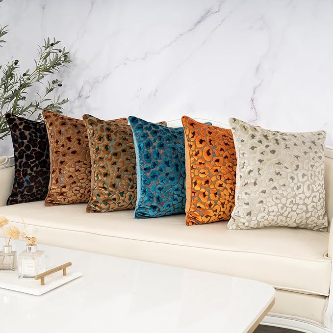 Funda de Almohada Decorativa 45 x 45 cm Velvet Floral Cierre miniatura 7