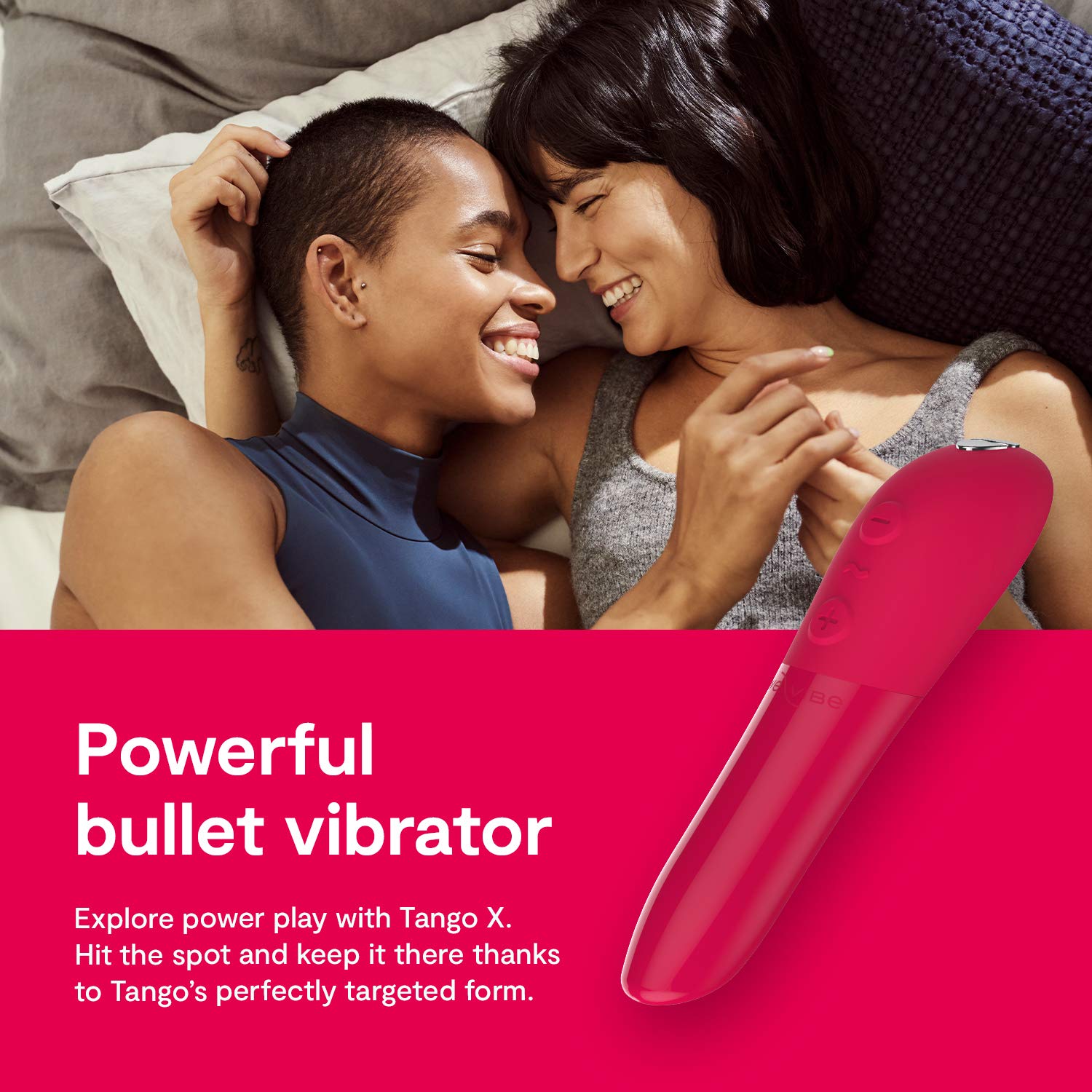 We-Vibe Tango X Vibratore per donna a Rossetto - Sex Toy Portatile Stimolazione Clitoride per Lei - Stimolatore clitorideo - Massaggiatore sessuale per coppie - Impermeabile - Giochi sesso per adulti