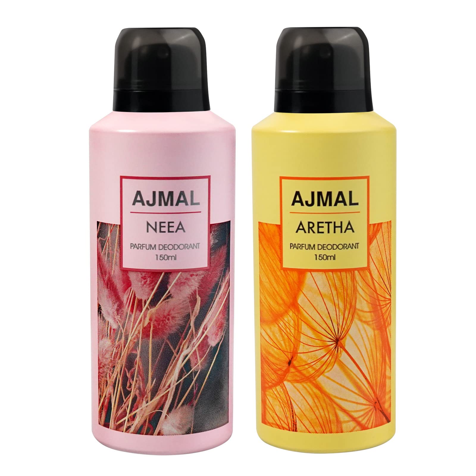 Ajmal Neea and Aretha Deodorant Perfume 150ML Each Long Lasting Spray Gift For Women Online Exclusive