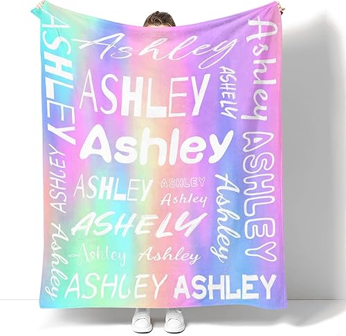 Manta de bebé personalizada con nombre, manta con nombre personalizado para niños, adultos, mujeres, hombres, niñas, niños, manta de franela