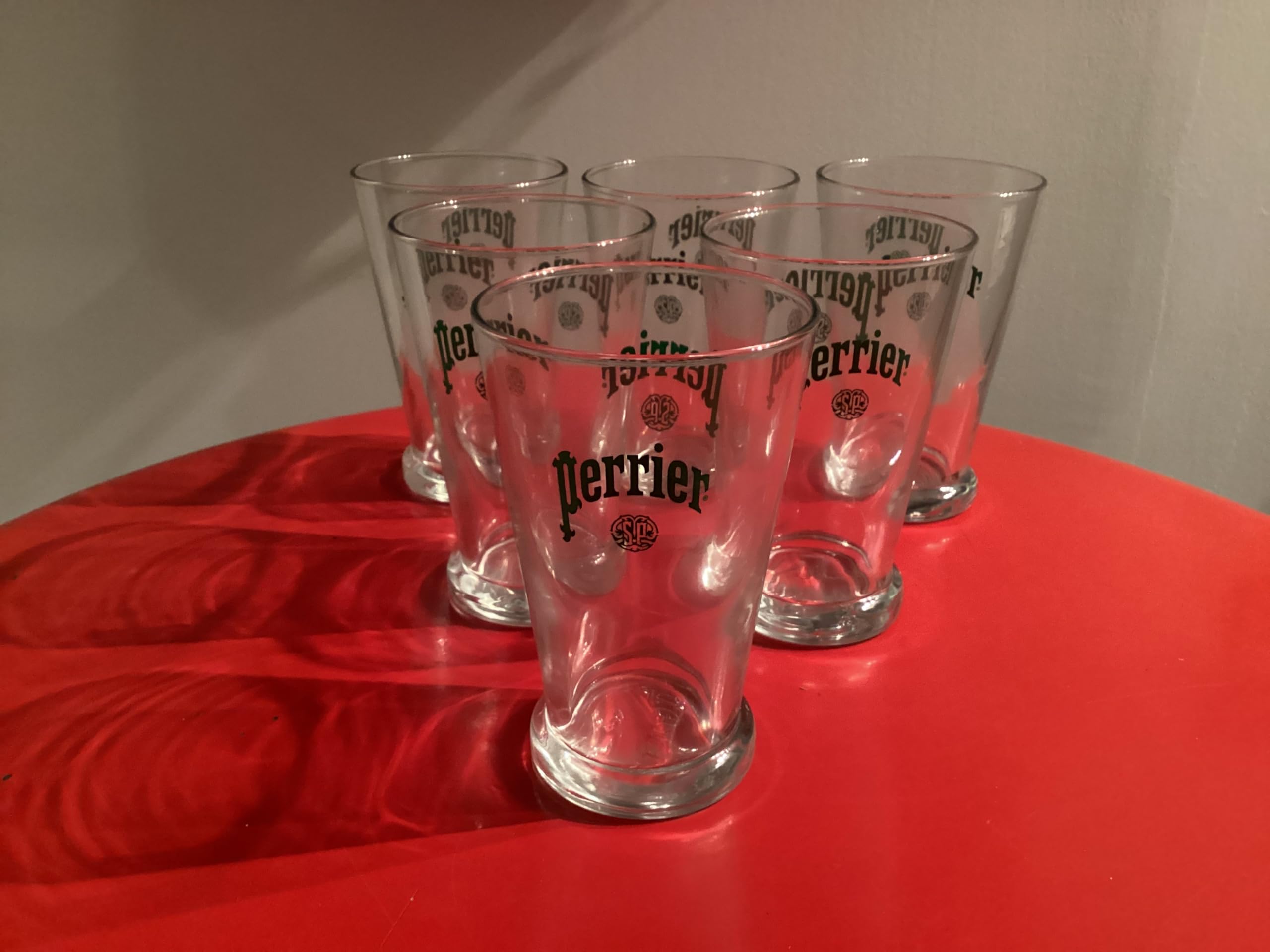 6 Verres Perrier 0.33 cl