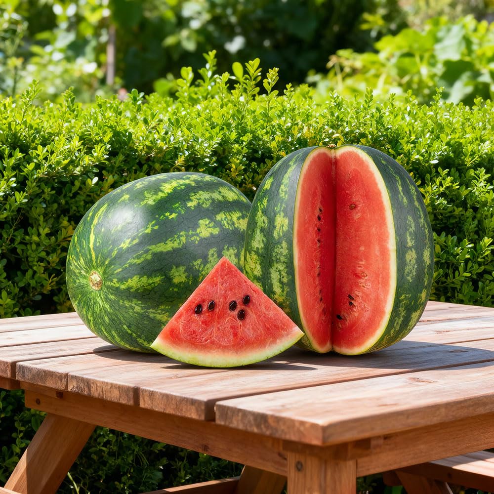 Watermelon ‘Crimson Sweet’ Seeds – Large Sweet Red-Fleshed Italian Variety with Green Stripy Skin – High Yield & Juicy Flavour – Ideal for Greenhouse or Garden Growing — image 1