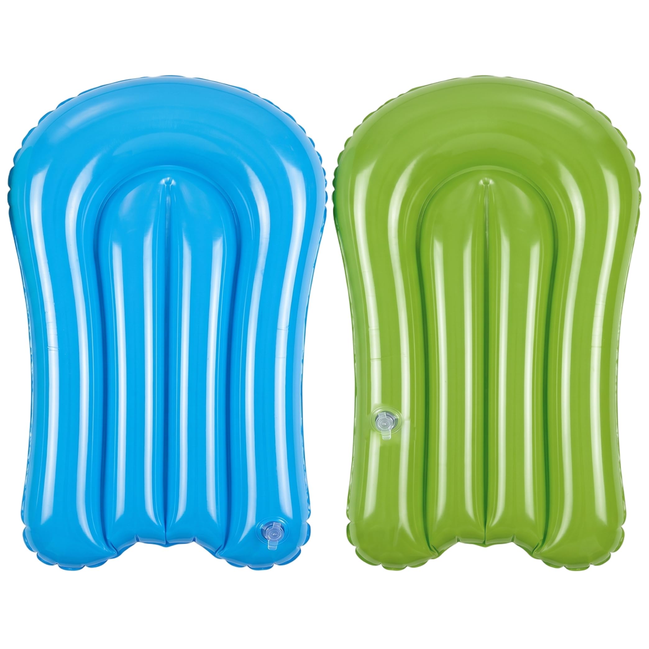 NASSMOSSE 2-Pack Kids Slip And Slide Surfboards Water Slip And Slide Outdoor Water Toys, No Inflation Needed, Blue & Green