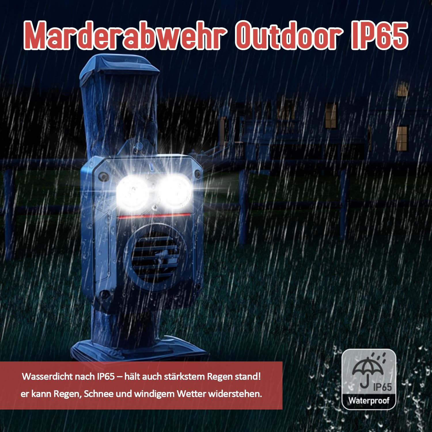 MEKEET Marderabwehr, Marderabwehr Dachboden, Marderschreck, Marderschreck Auto, Ultraschall Mäuseabwehr Mit Blitzlicht, Marderschreck Garten Marder Ratten, Marderschreck Batteriebetrieben FüR KFZ