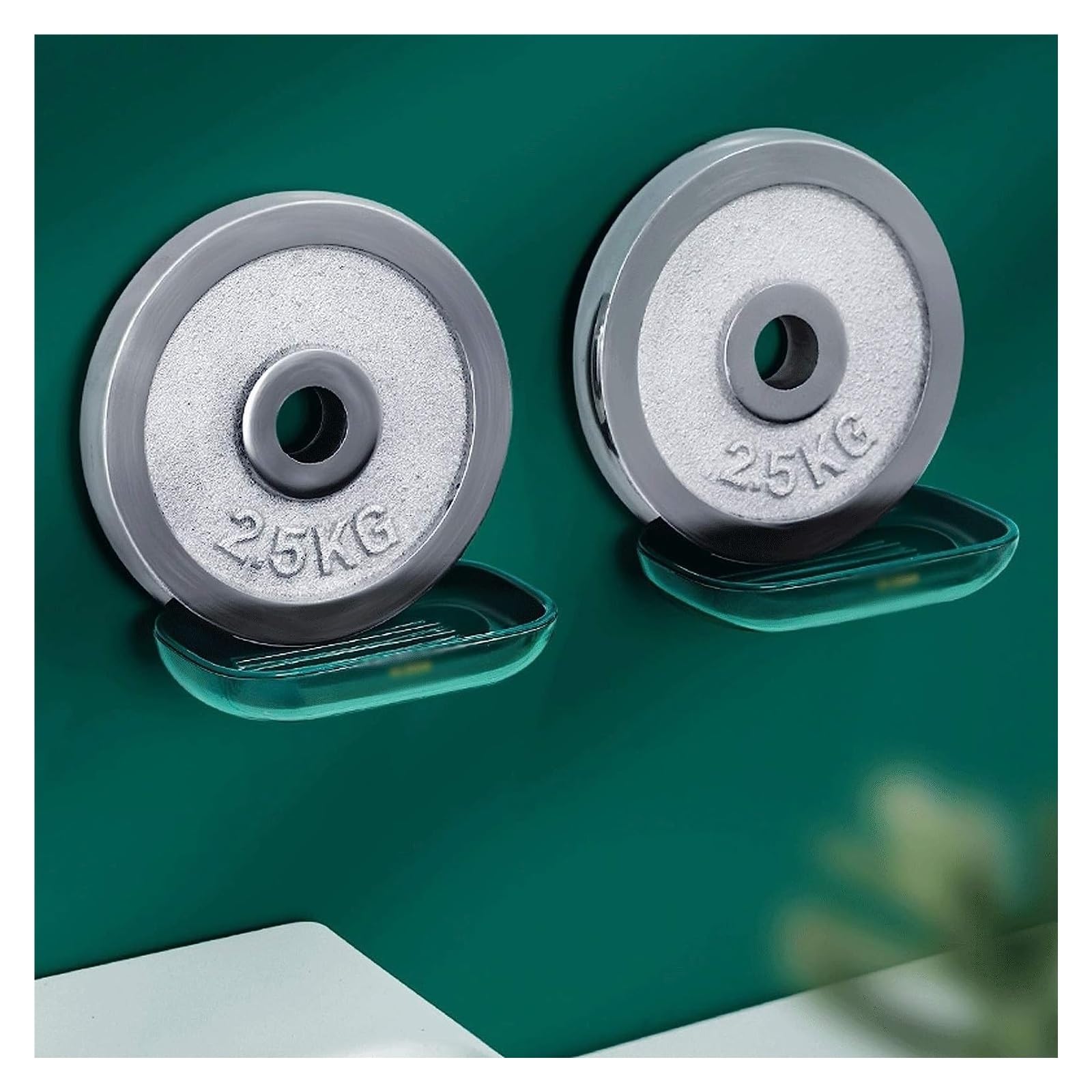 Jabonera Jabonera de Drenaje de plástico sin Perforaciones con Bandeja de Drenaje Independiente, Bandeja de Drenaje de jabón de Gran Capacidad montada en la Pared,(BLU,Pack of 2)