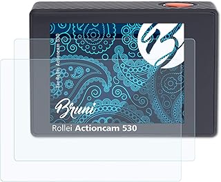 Bruni Screen Protector compatible with Rollei Actioncam 530 Protector Film, crystal clear Protective Film (2X)